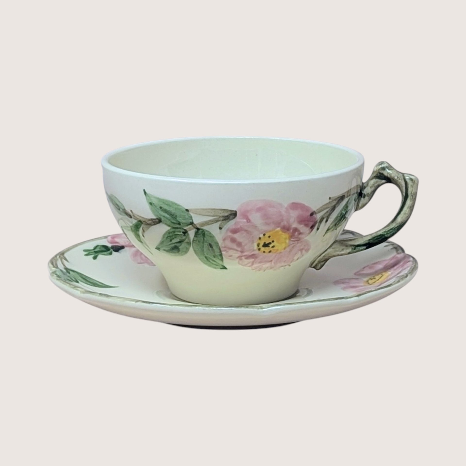 1950s Franciscan Desert Rose Tea Cup Set