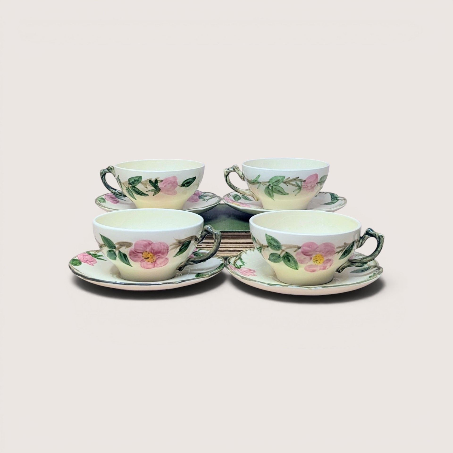 1950s Franciscan Desert Rose Tea Cup Set