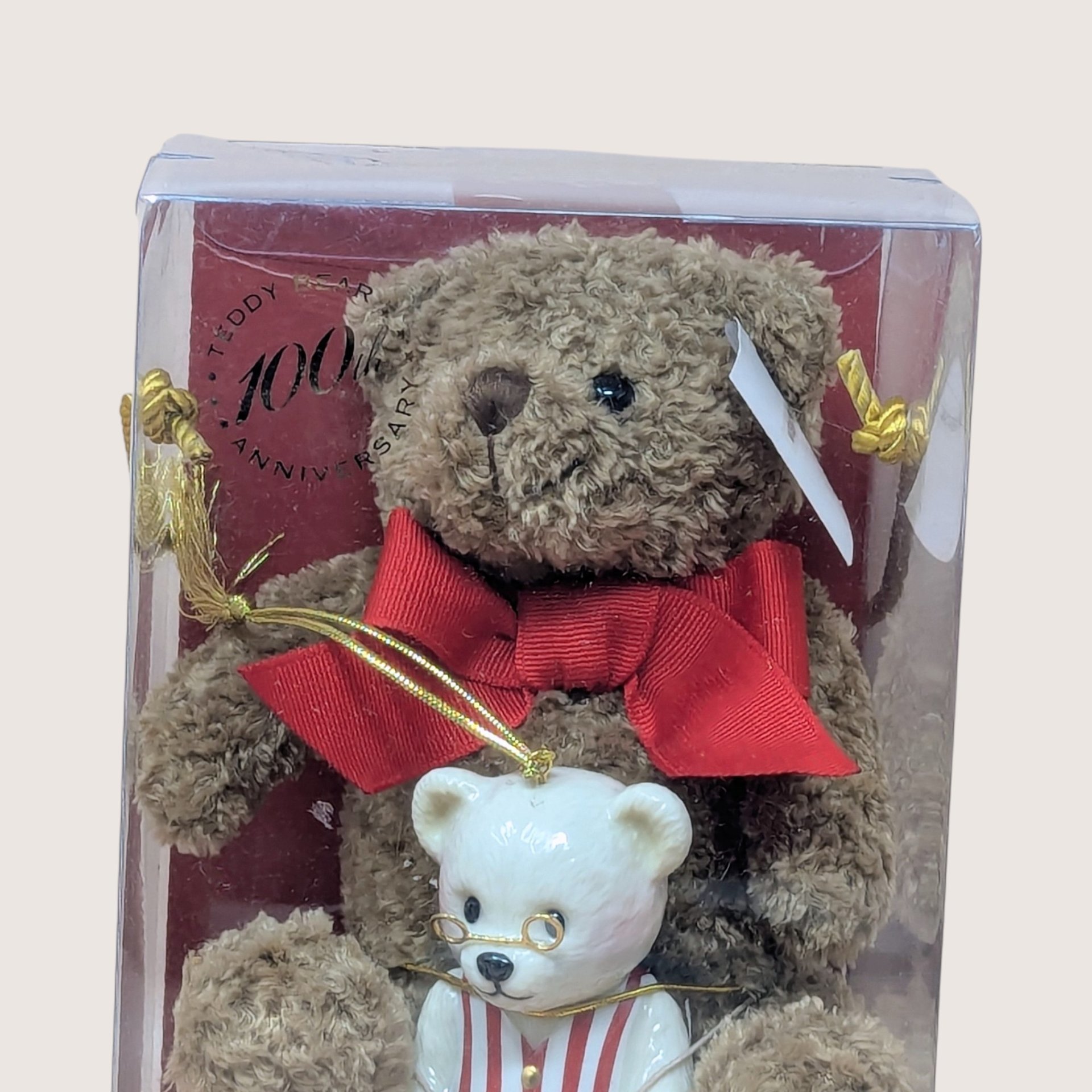 2002 Lenox American Bears Plush and Porcelain Anniversary Set