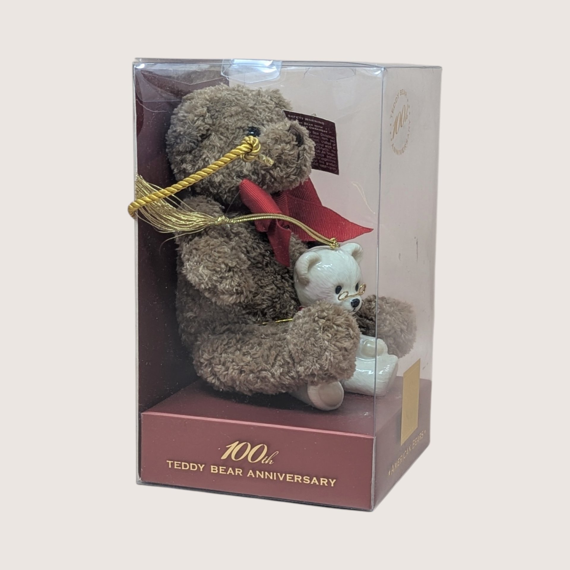 2002 Lenox American Bears Plush and Porcelain Anniversary Set