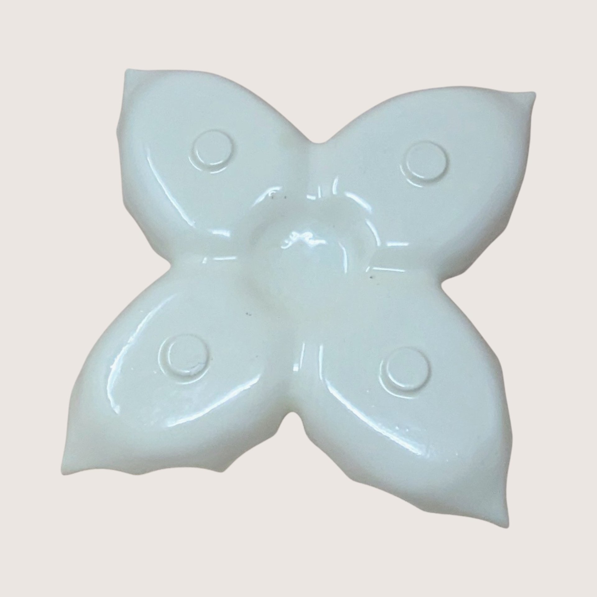 1960s Holland Mold Ceramic Four Part Leaf Dish