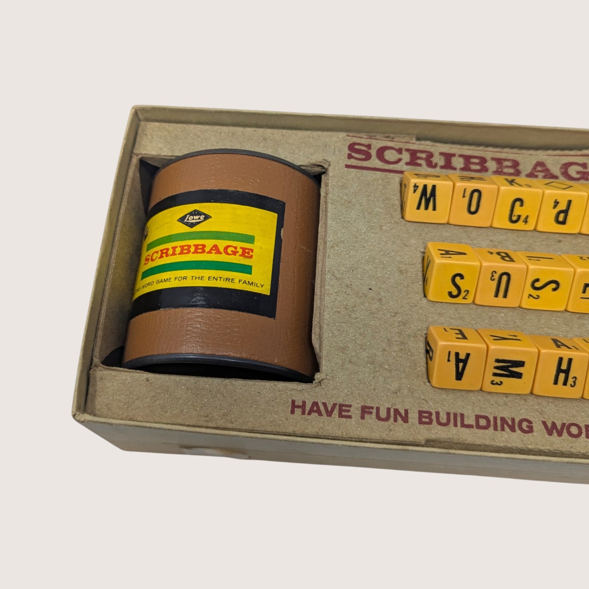 1963 Scribbage Word Game Lowe Company 