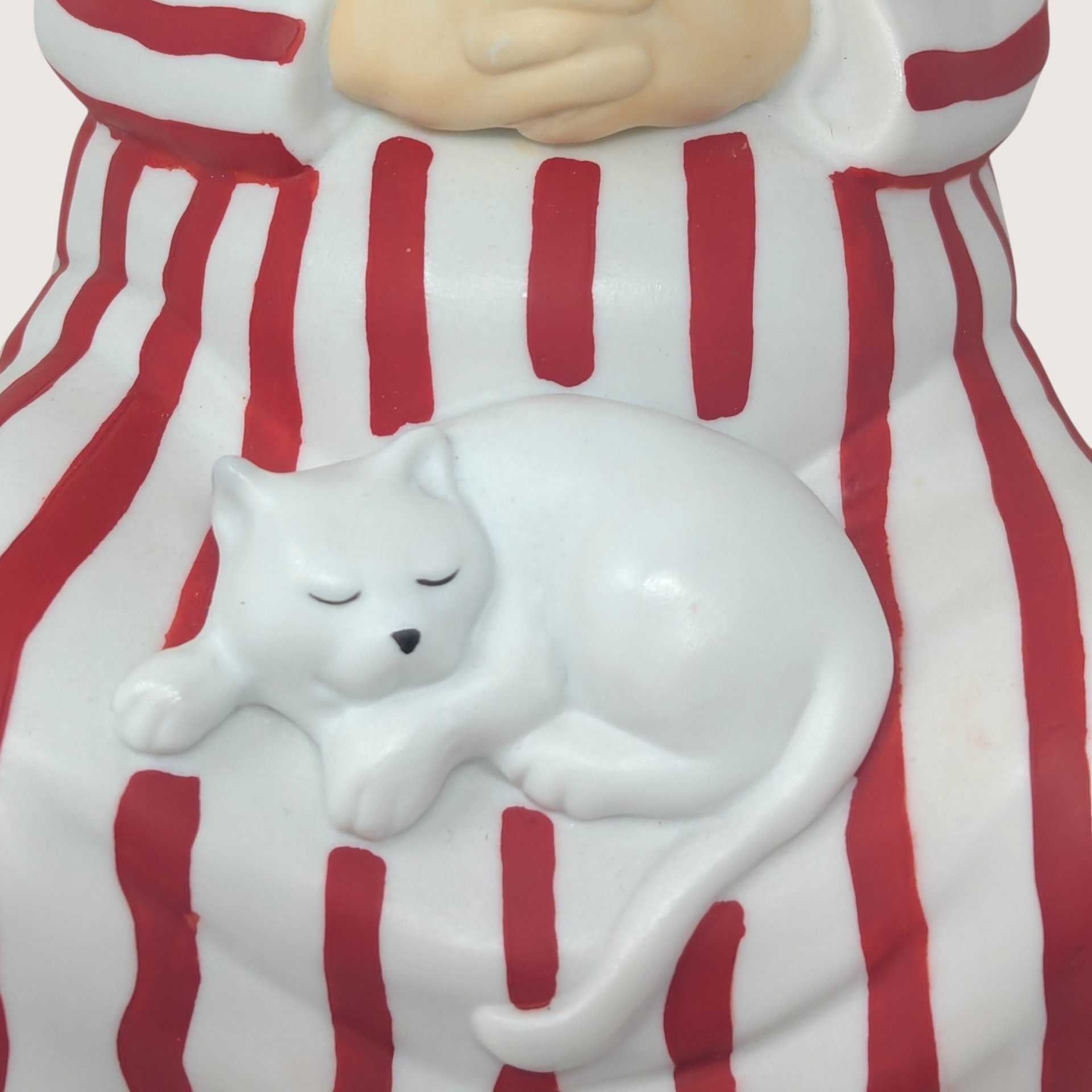1990s Dept 56 Winter Silhouettes Cat Nap Santa Figurine 