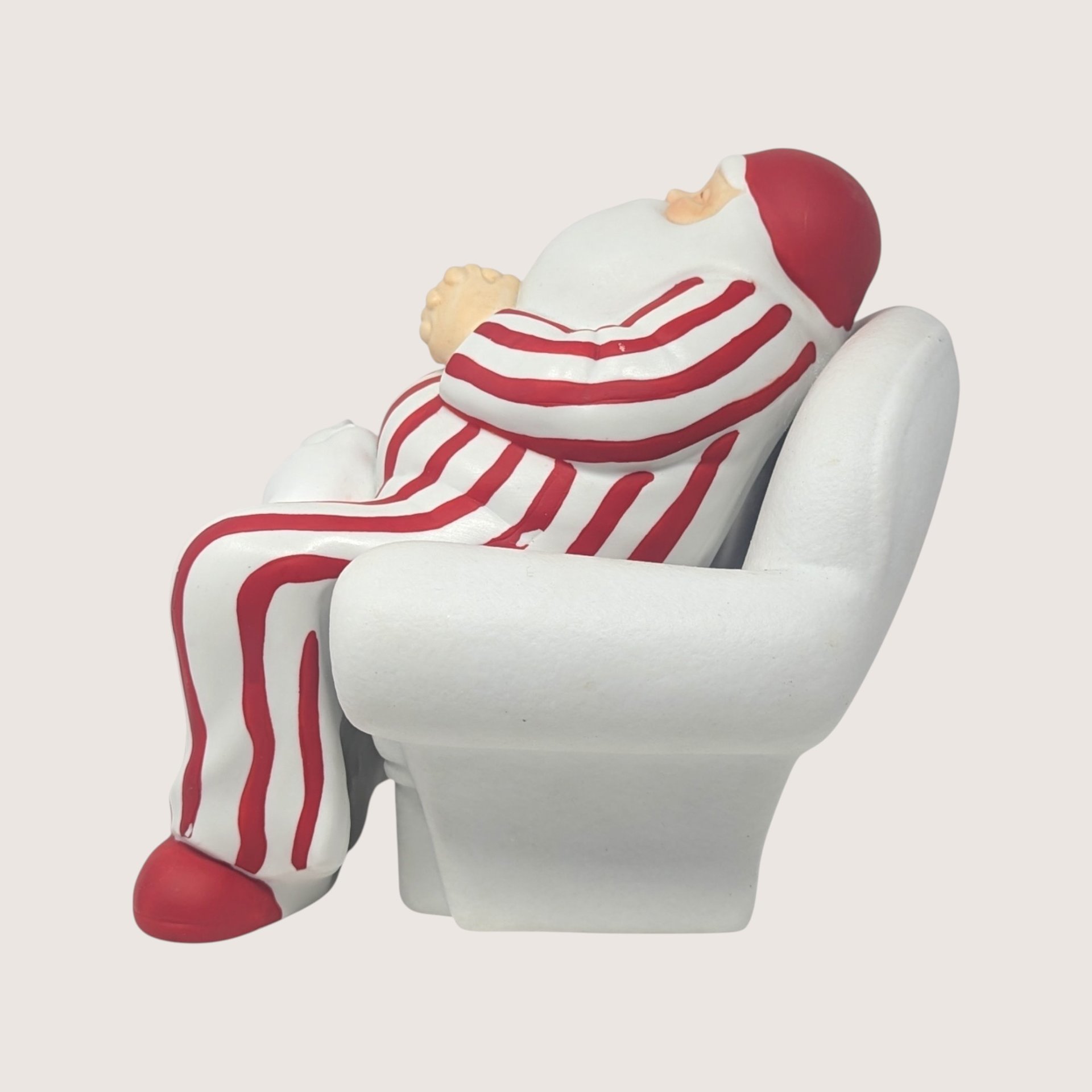 1990s Dept 56 Winter Silhouettes Cat Nap Santa Figurine 