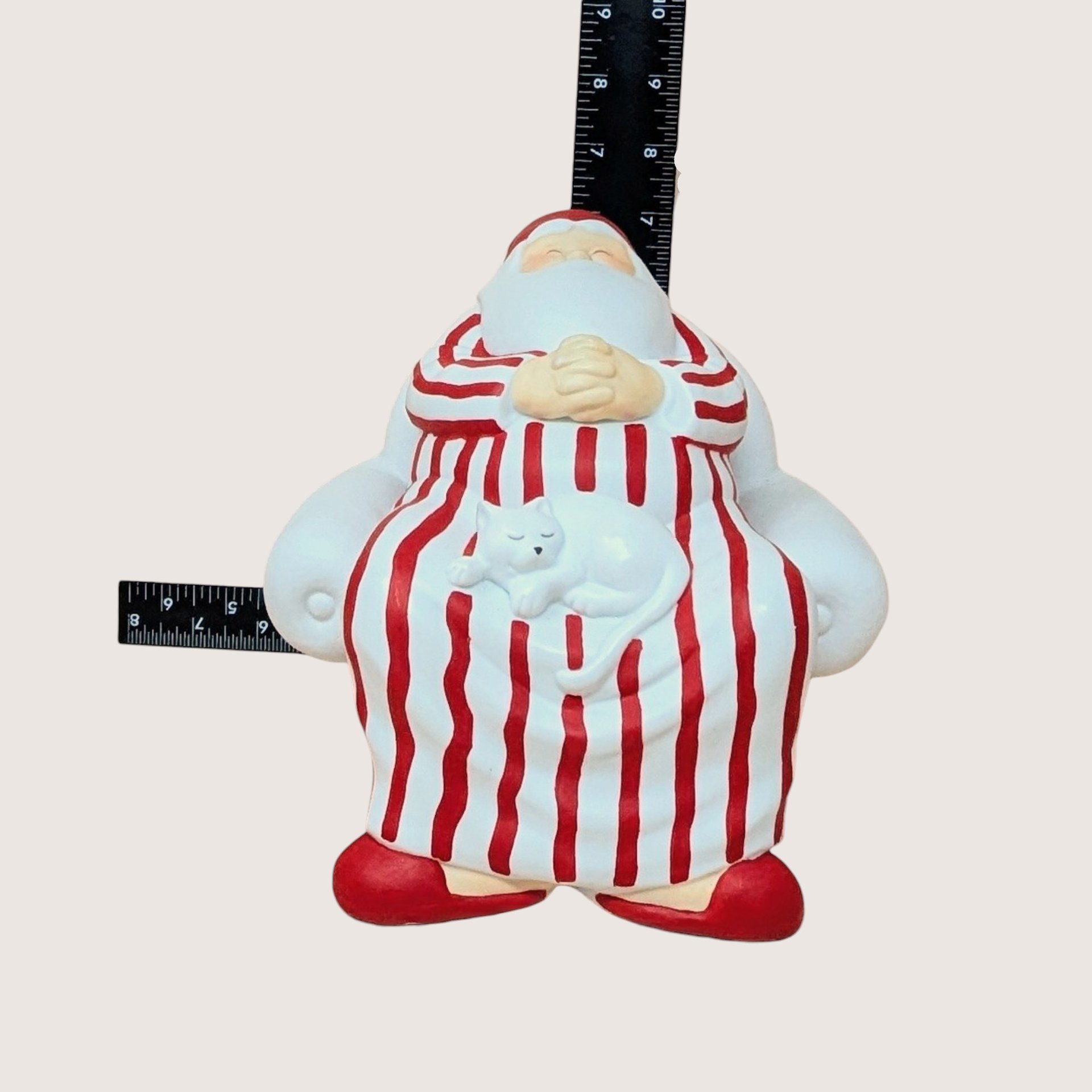 1990s Dept 56 Winter Silhouettes Cat Nap Santa Figurine