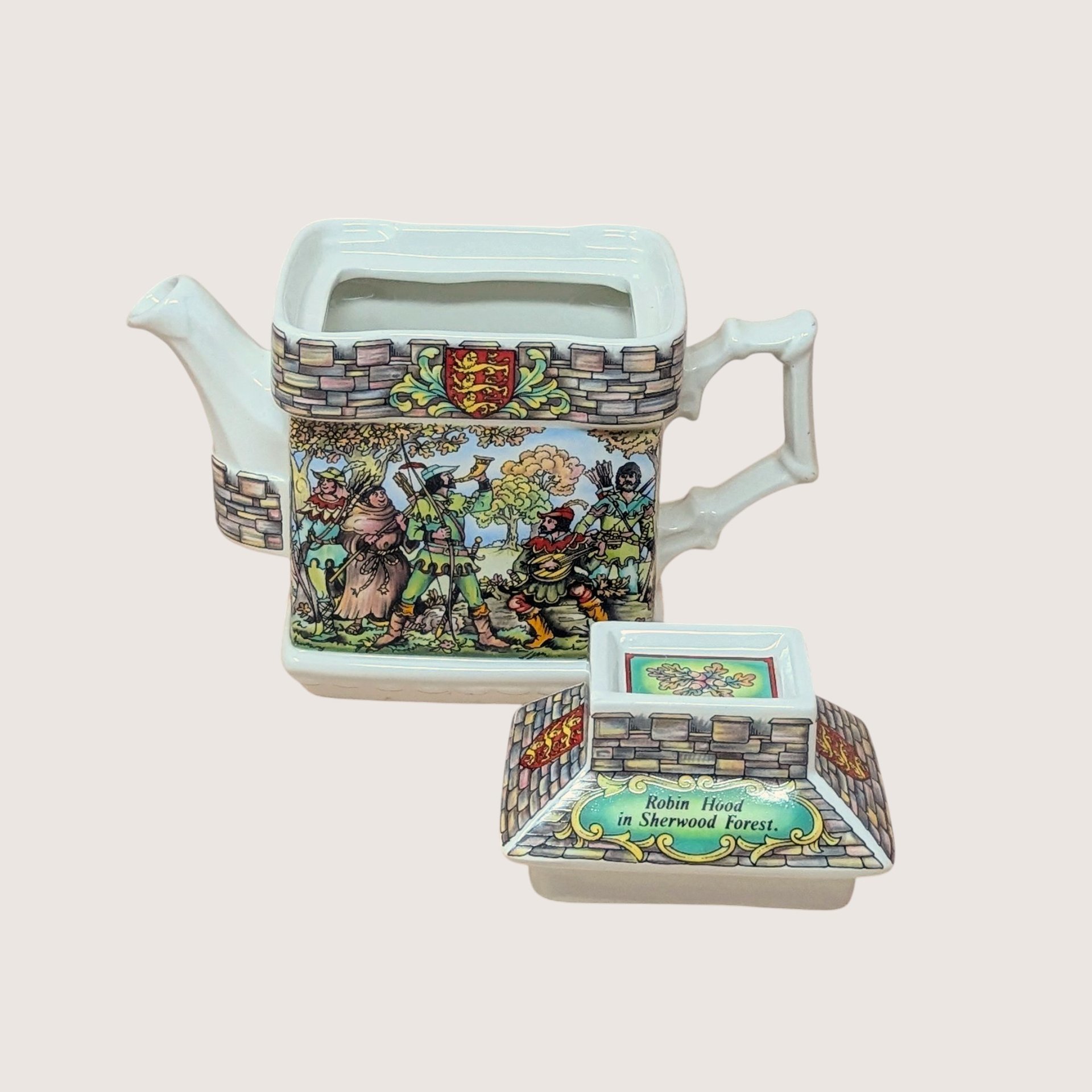 1980s Sadler Robin Hood Sherwood Forest Porcelain Teapot