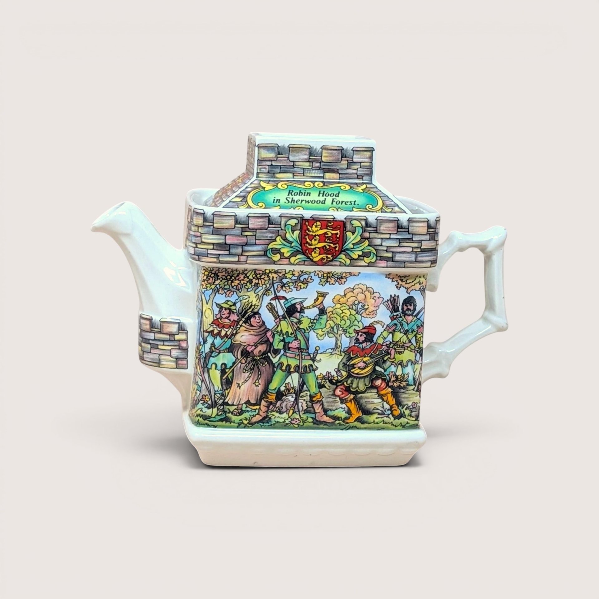 1980s Sadler Robin Hood Sherwood Forest Porcelain Teapot
