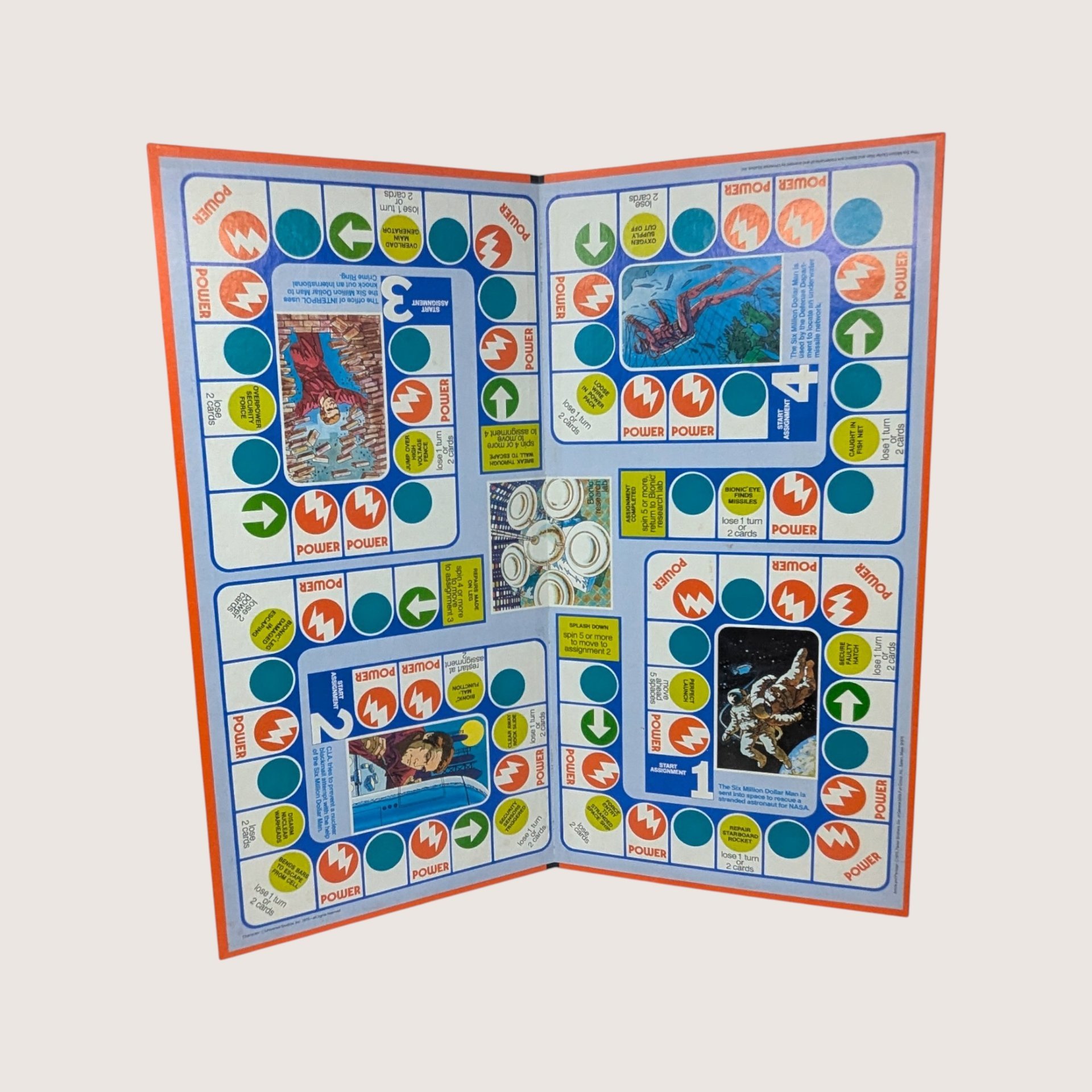 1975 Parker Brothers Cardboard The Six Million Dollar Man Board Game 
