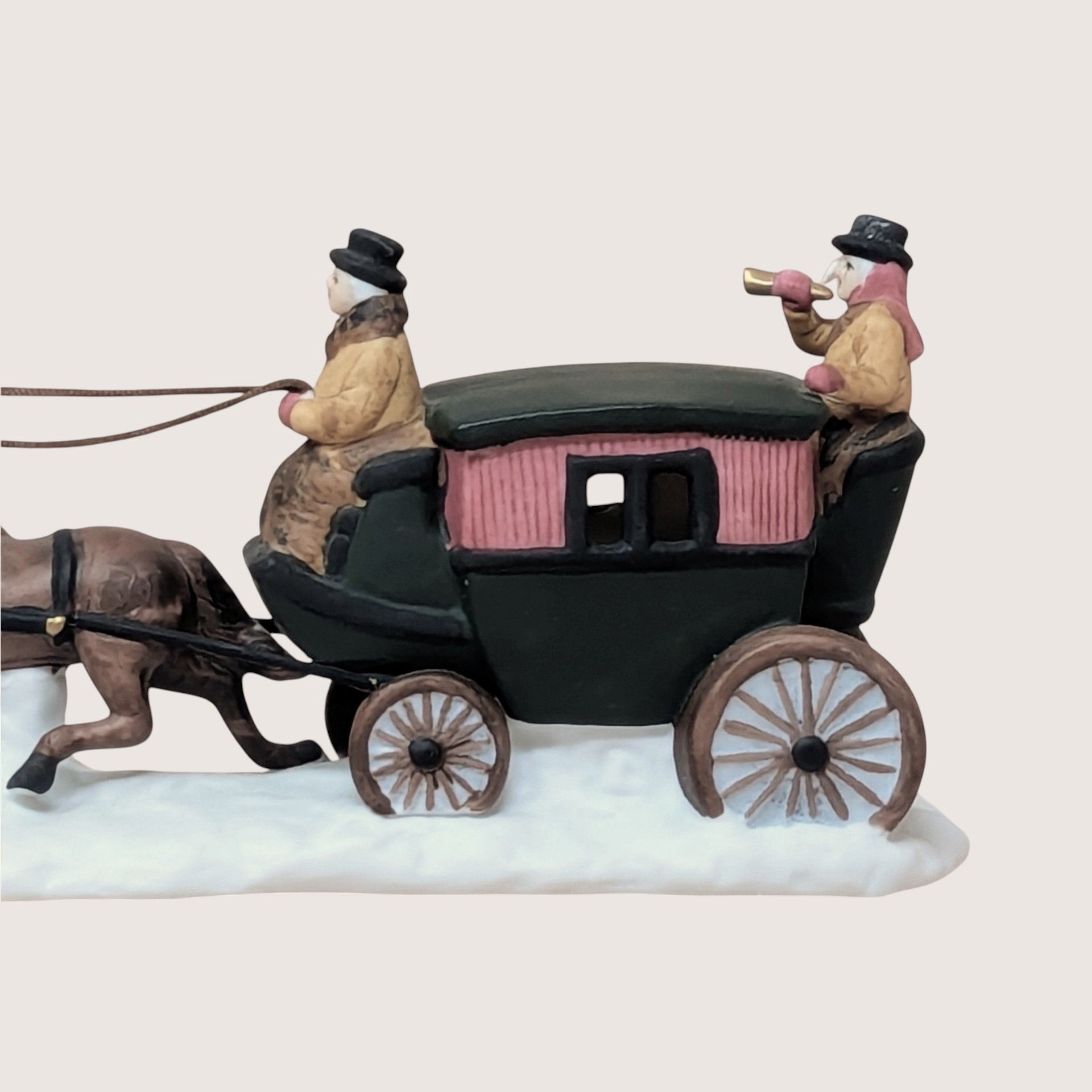 1990 Dept 56 Heritage Village Dover Coach Porcelain Figurine