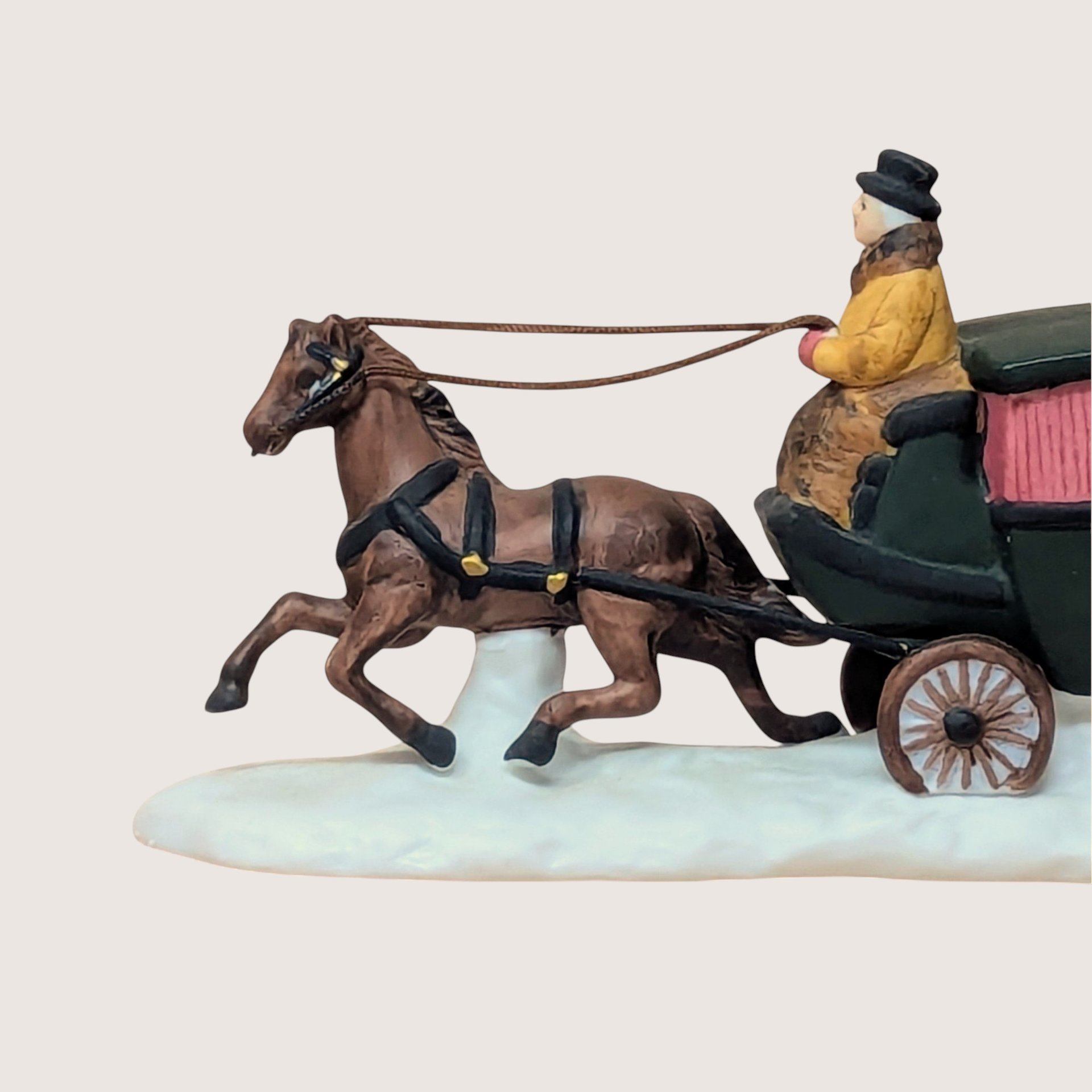 1990 Dept 56 Heritage Village Dover Coach Porcelain Figurine