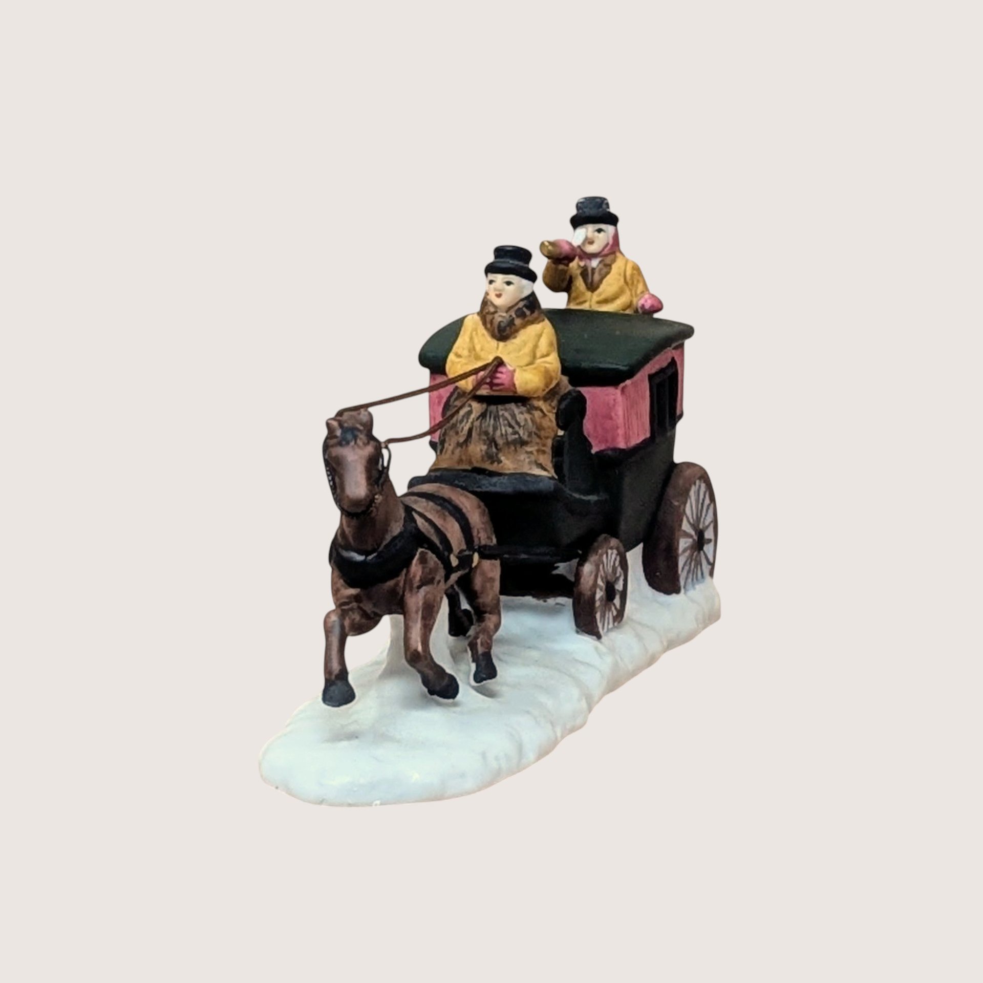 1990 Dept 56 Heritage Village Dover Coach Porcelain Figurine