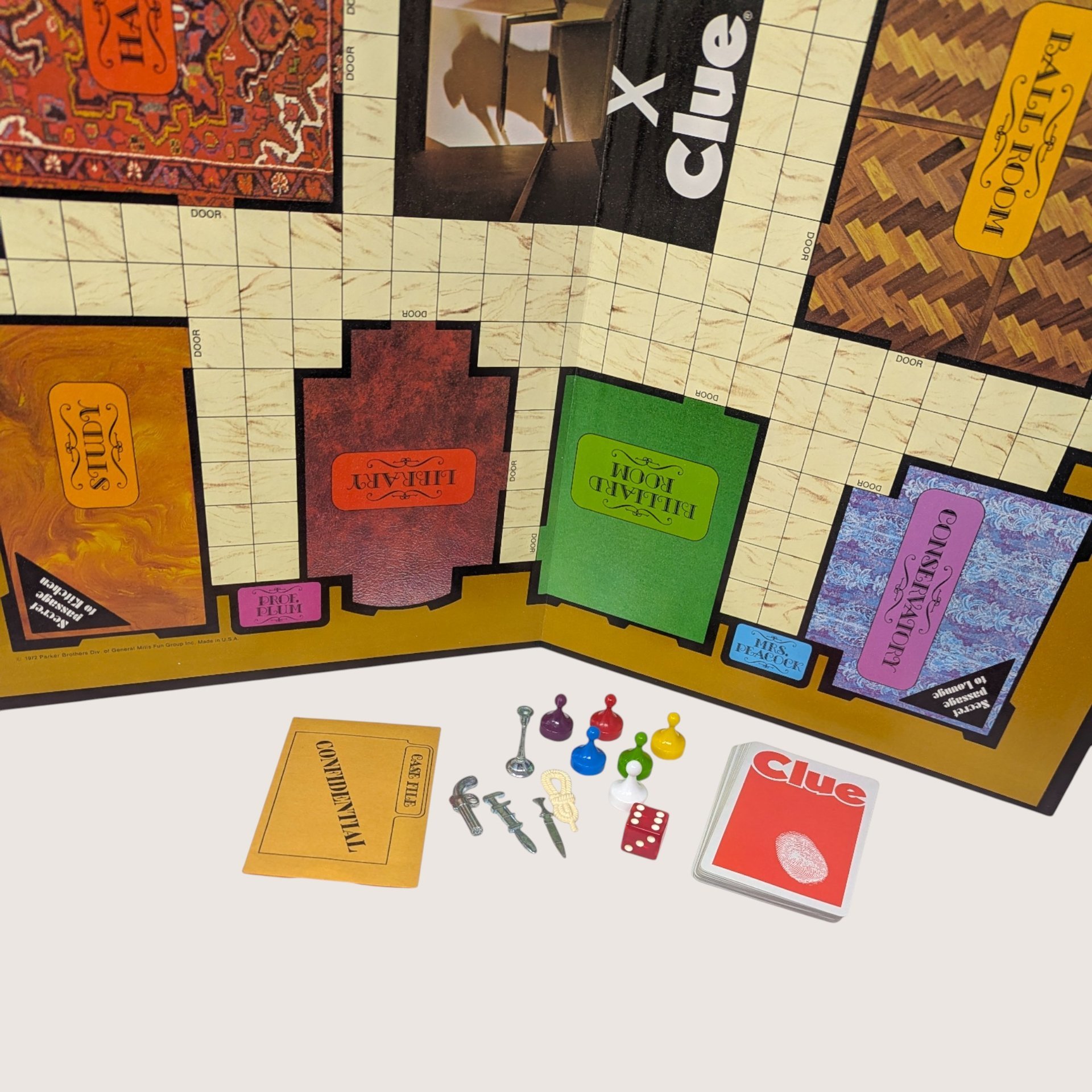 1970s Parker Brothers Clue Detective Board Game Classic Edition