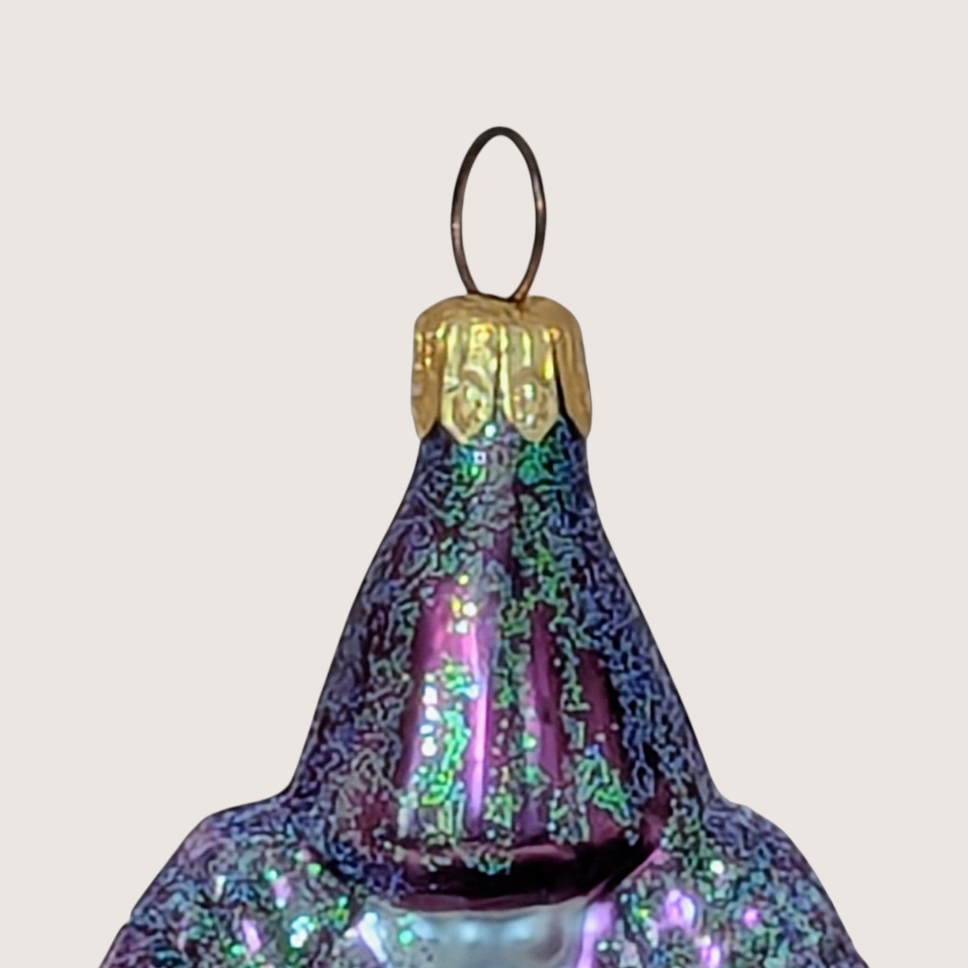 1990s Christopher Radko Blown Glass Church Ornament