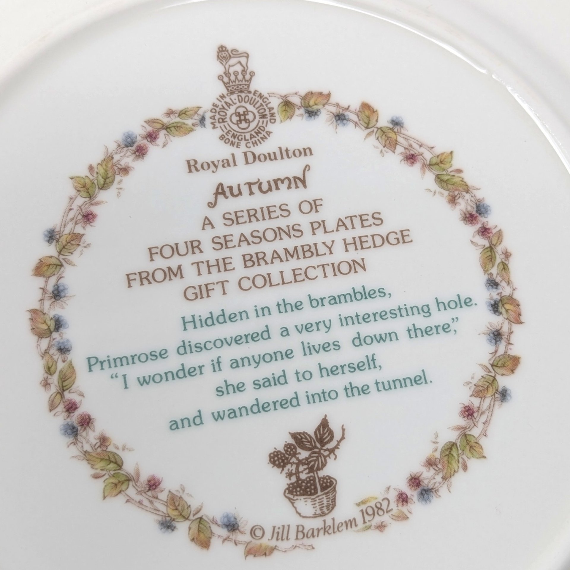 1982 Royal Doulton Brambly Hedge Autumn Set