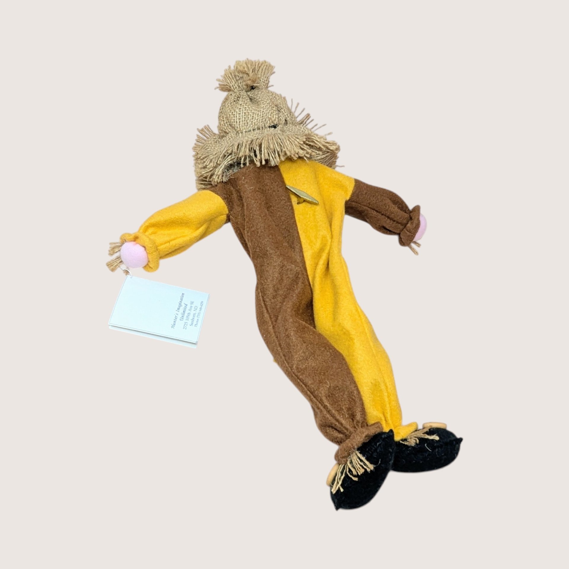 1990s Judy Hunter Scarecrow Musical Shelf Sitter