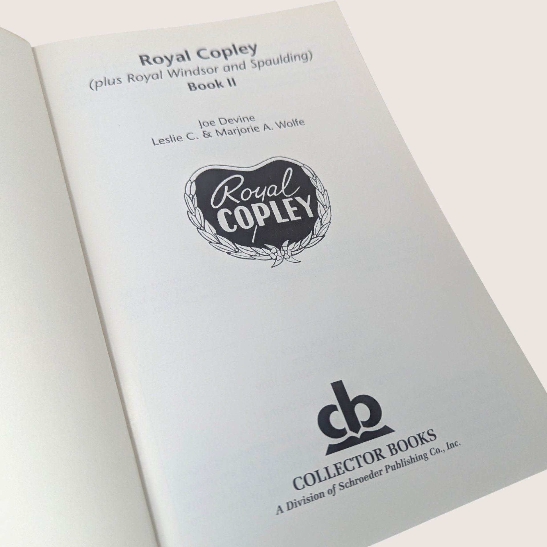 1999 Collector's Guide to Royal Copley Books 1 and 2 Joe Devine Softcover Set