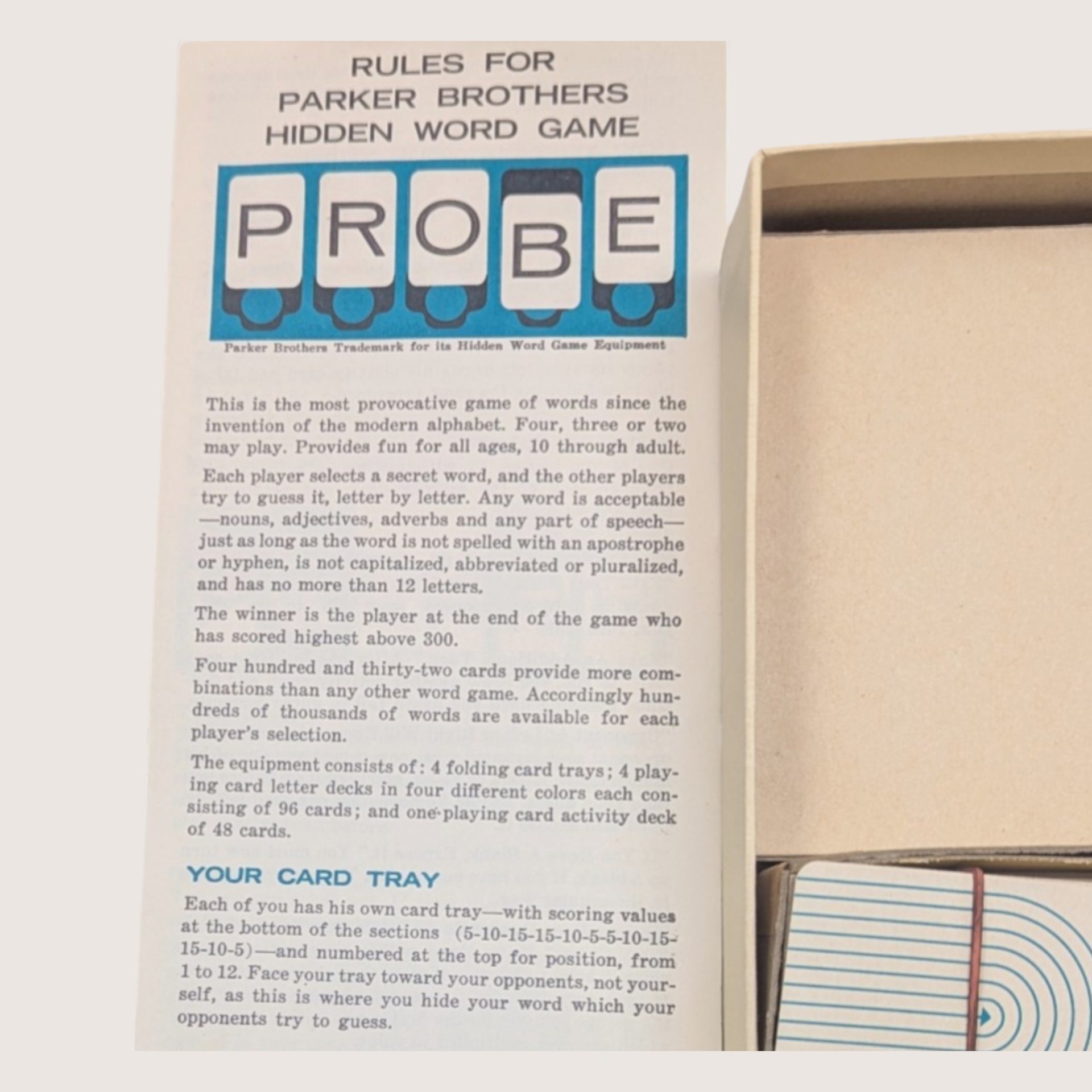 1964 Parker Brothers Probe Word Game