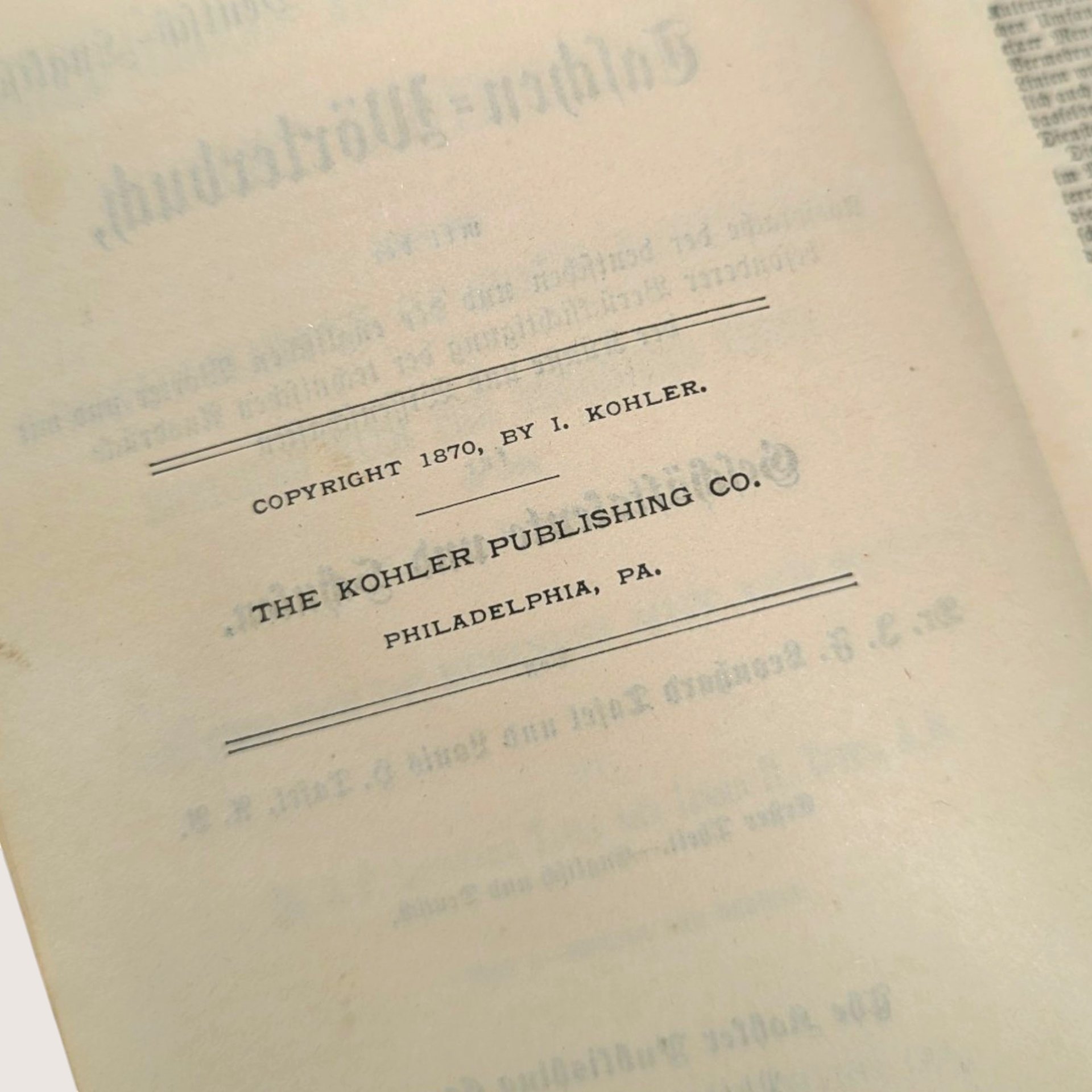 1870 Tafel Pronouncing English German Antique Pocket Dictionary Hardcover
