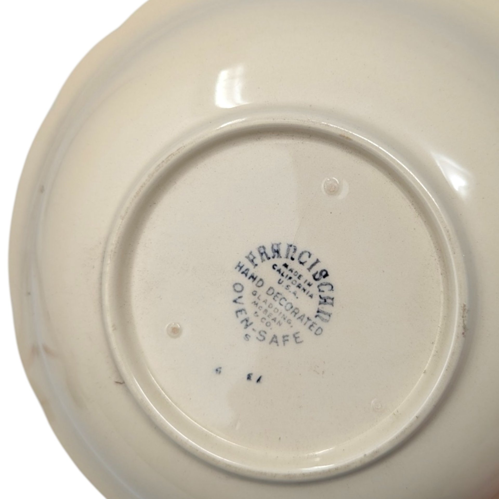 1950s Franciscan Ceramic Desert Rose Vegetable Bowl