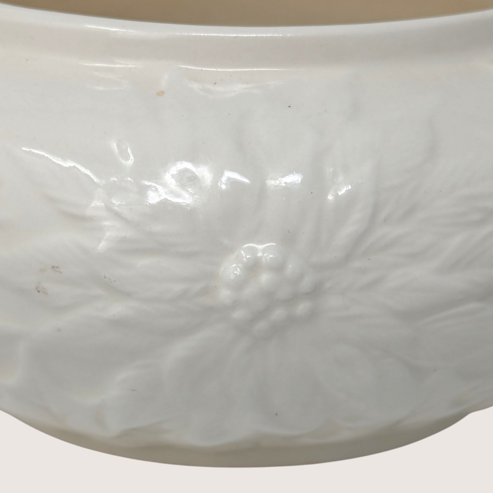1990s Studio Pottery Ceramic Floral Planter Bowl