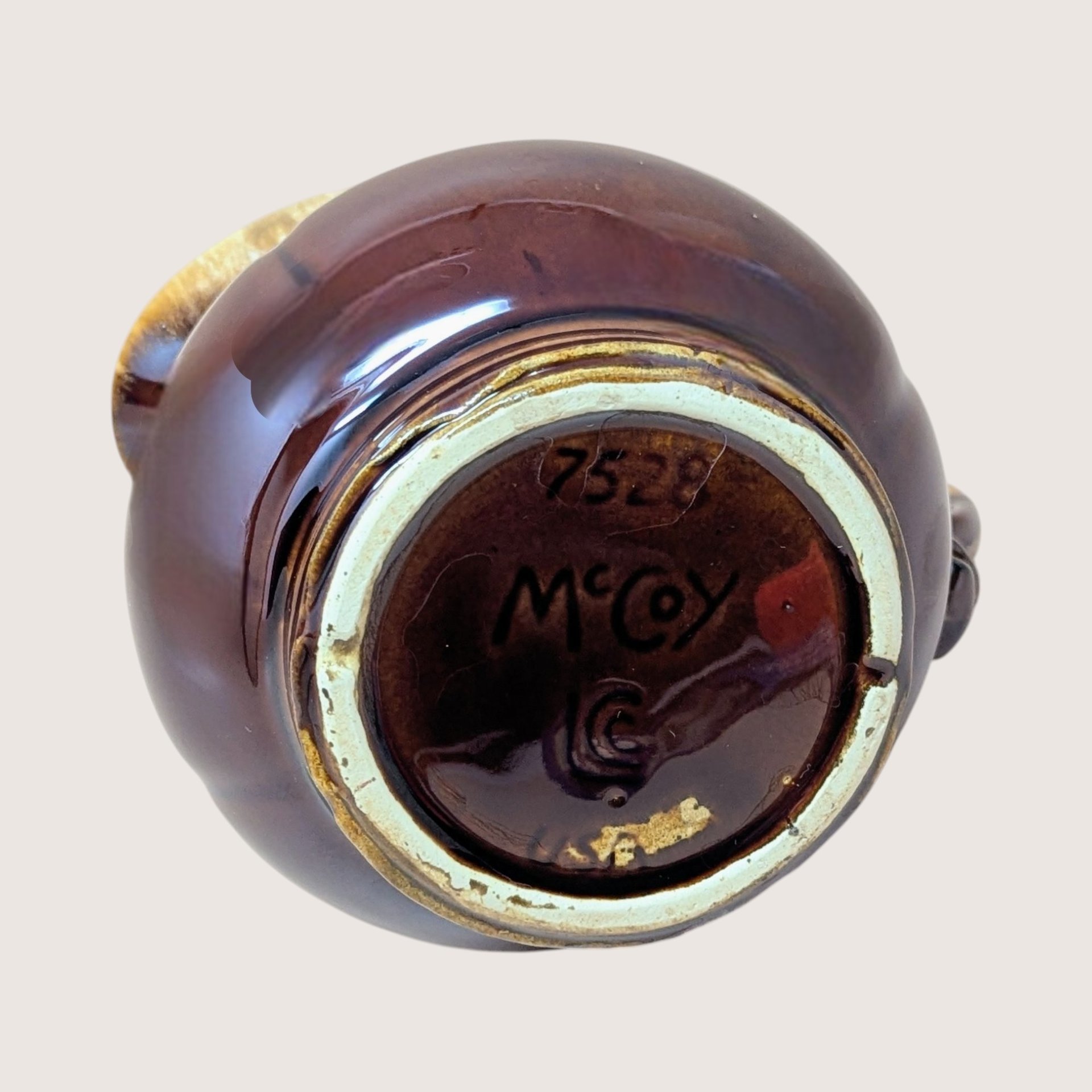 1970s McCoy Brown Drip Creamer Pitcher