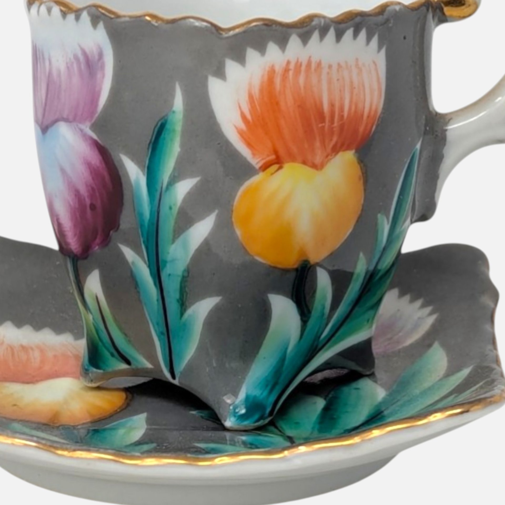 1940s Trimont Occupied Japan Demitasse Cup and Saucer Set
