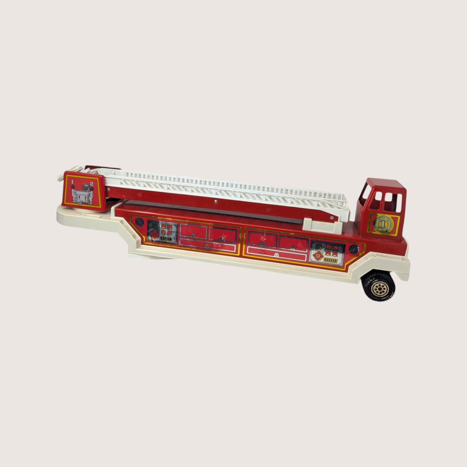 Vintage Tonka Red Hook And Ladder Firetruck Set Semi Fire Engine
