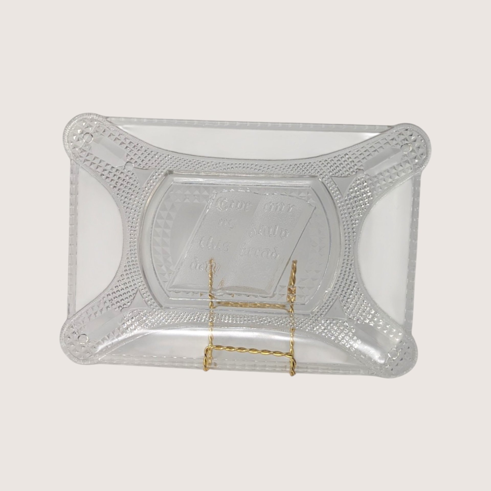 1890s Clear Pressed Glass Bread Plate