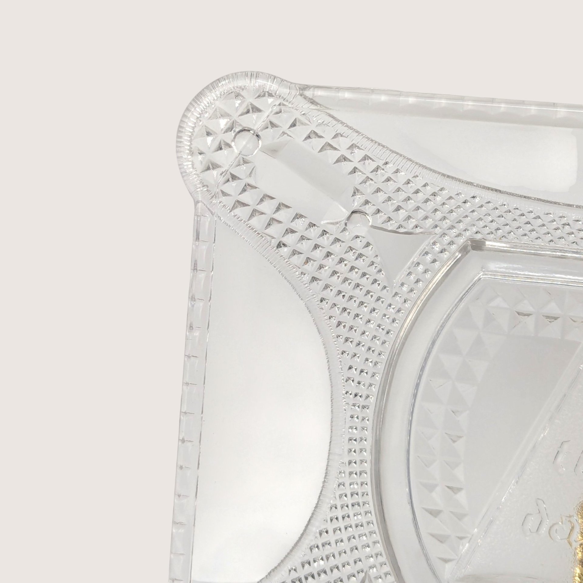 1890s Clear Pressed Glass Bread Plate