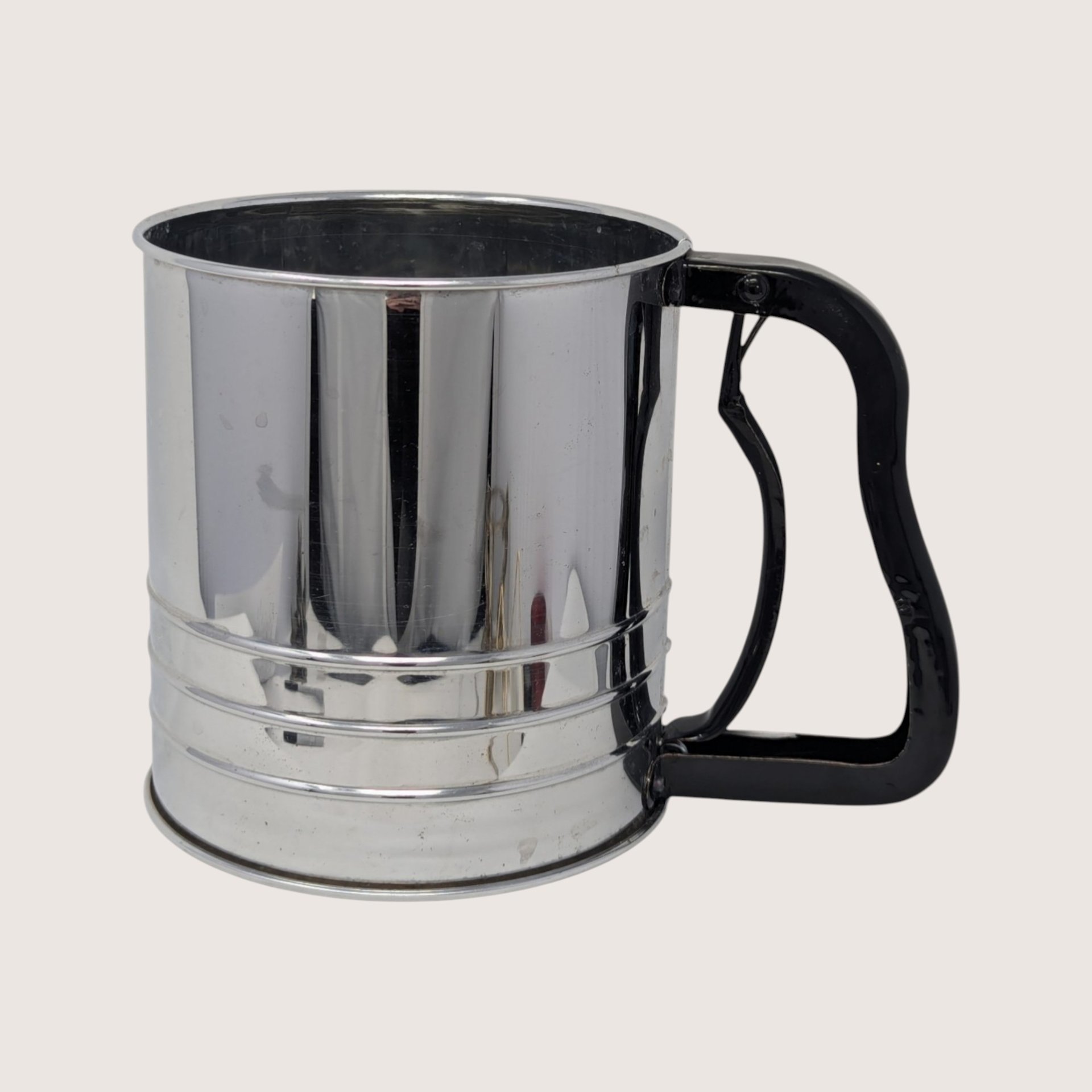 1970s Stainless Steel Flour Sifter Set Kitchen Decor