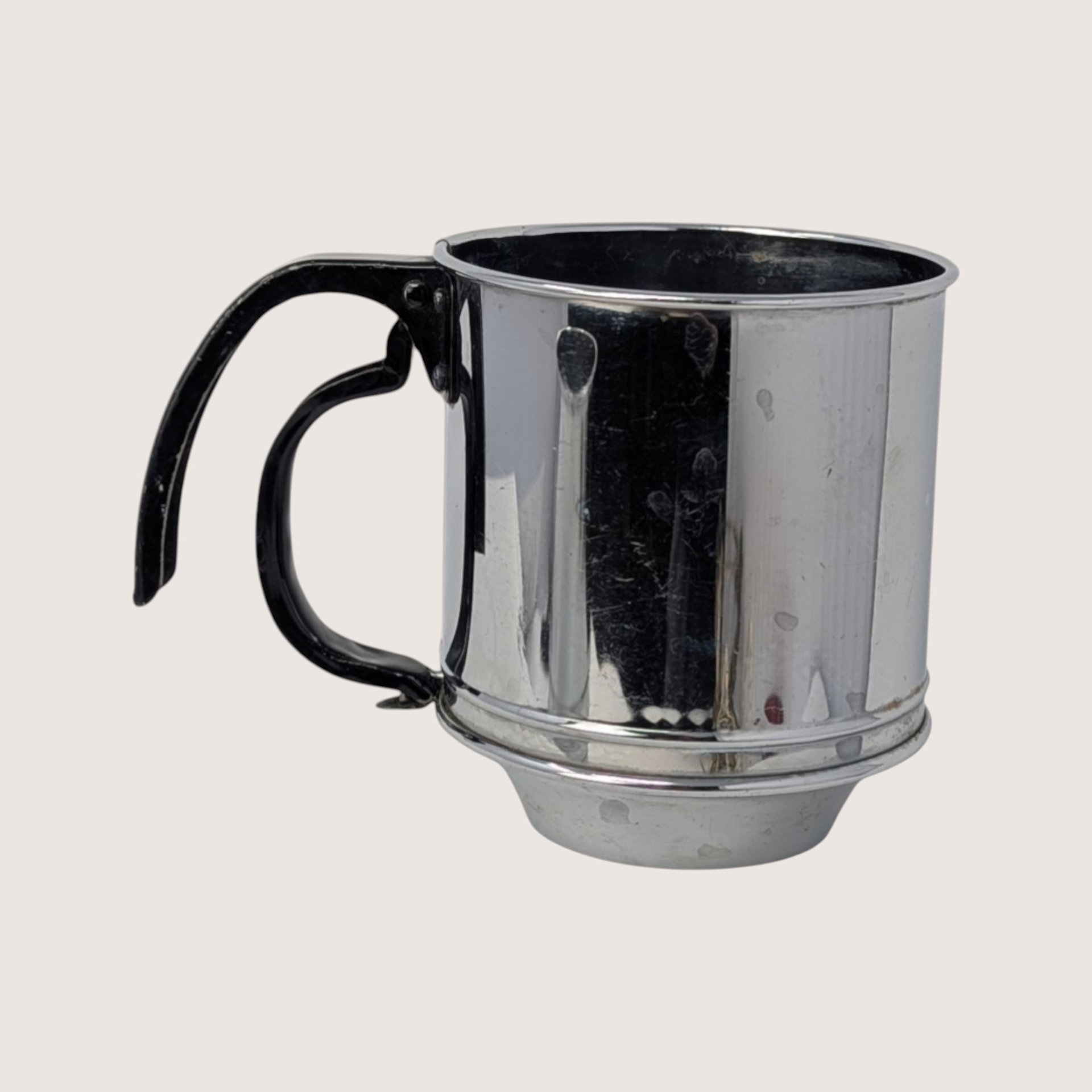 1970s Stainless Steel Flour Sifter Set Kitchen Decor