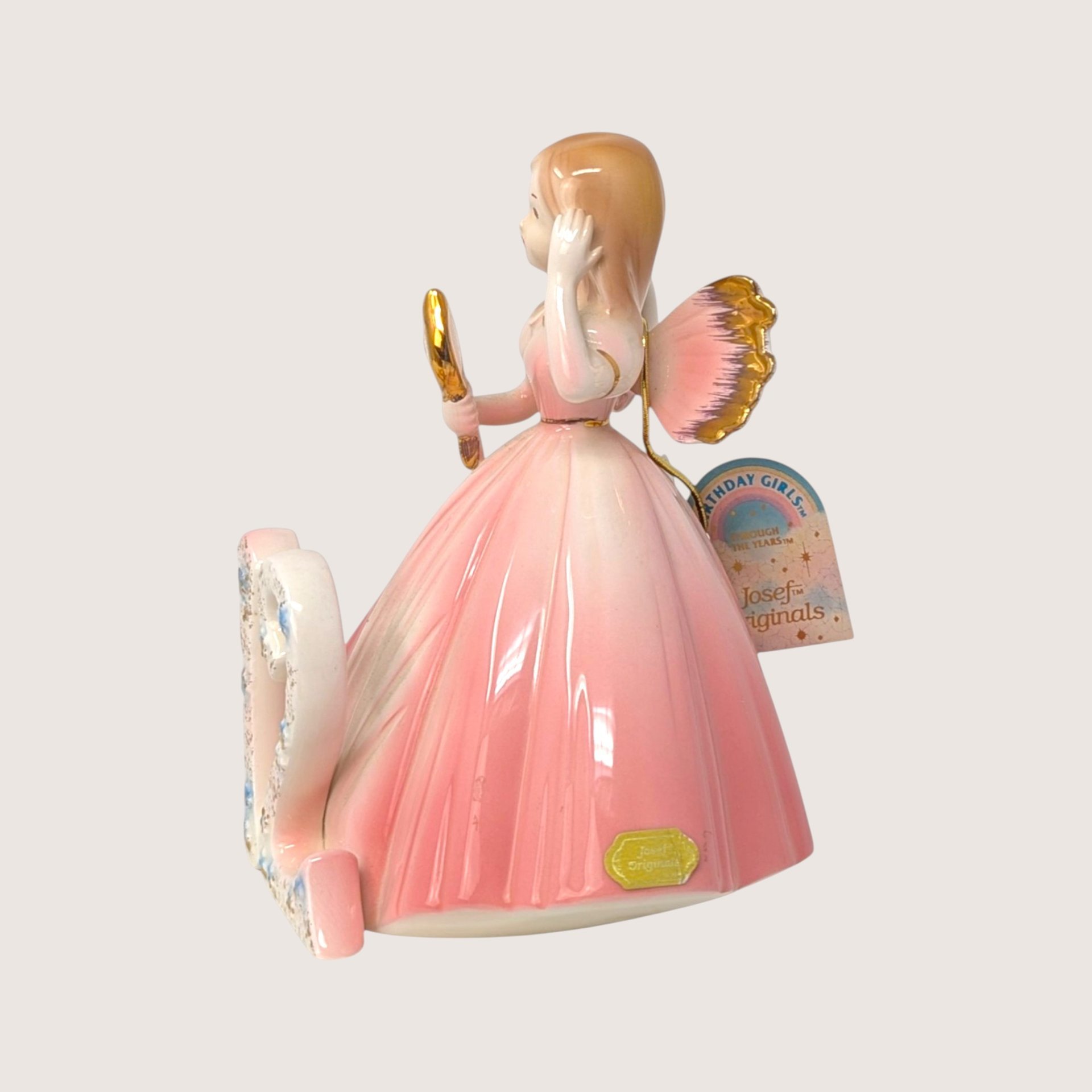 1960s Josef Originals 12th Birthday Girl Porcelain Angel Figurine