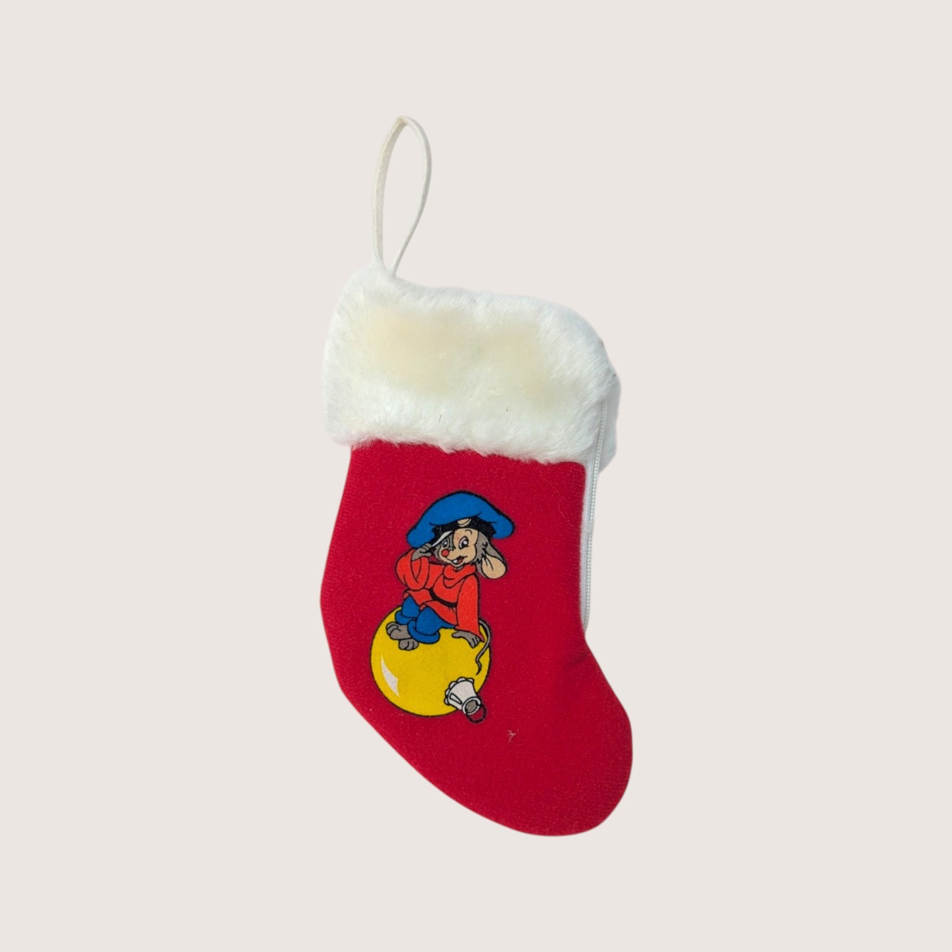 1980s American Tail Fievel Mousekewitz Miniature Zipper Christmas Stockings Set