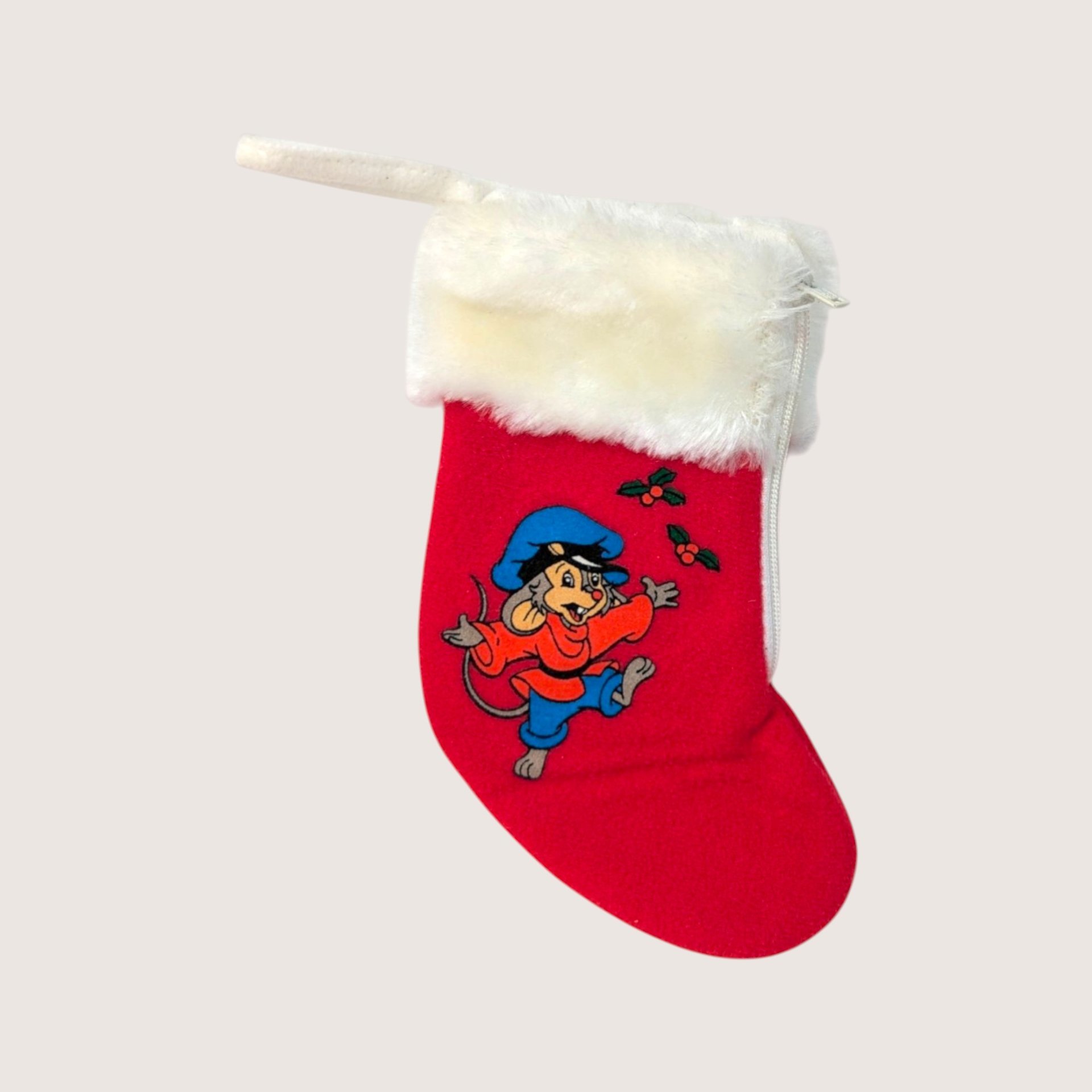 1980s American Tail Fievel Mousekewitz Miniature Zipper Christmas Stockings Set
