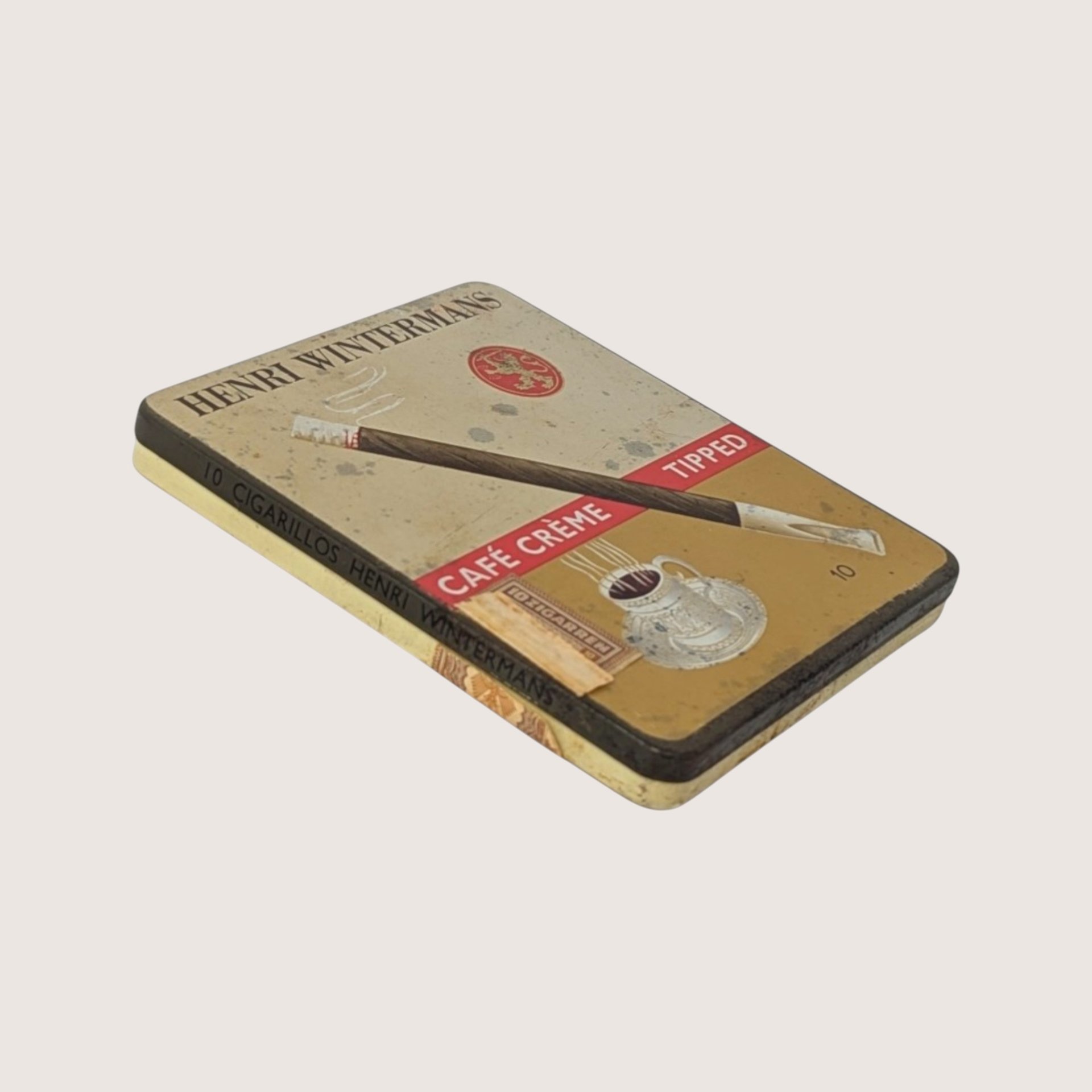EMPTY 1970s Henri Wintermans Cafe Creme Tin Dutch Cigarillos Advertising Case