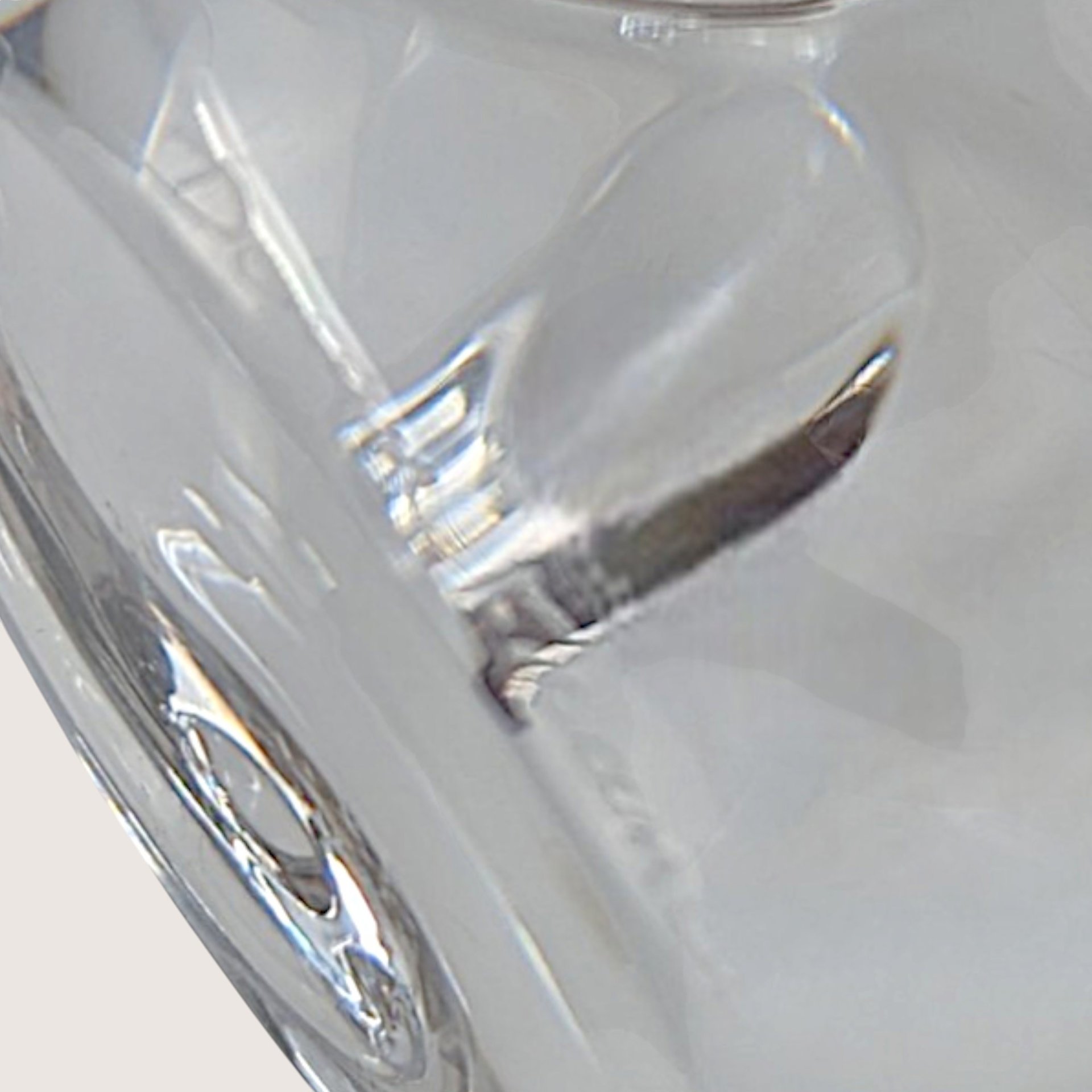 1970s Daum Nancy Glass Minimalist Style Whale Figurine
