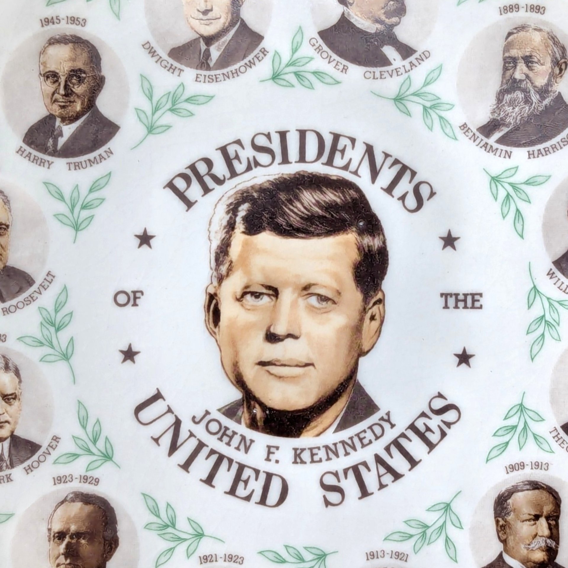 1960s US Presidents Plate John F Kennedy Ceramic Collector Plate