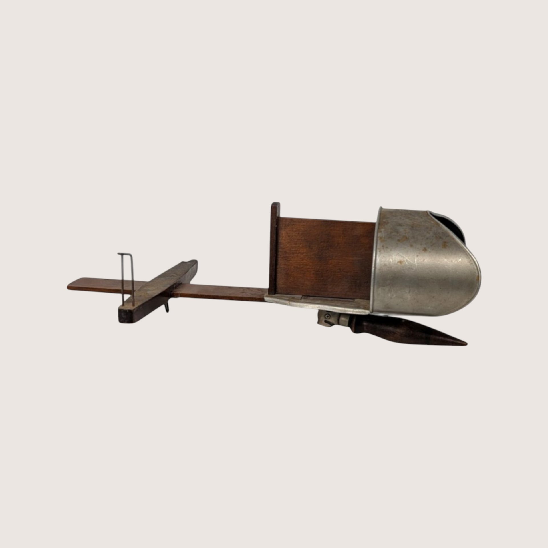 Early 1900s Wooden and Metal Stereoscope Viewer Antique Keystone Style