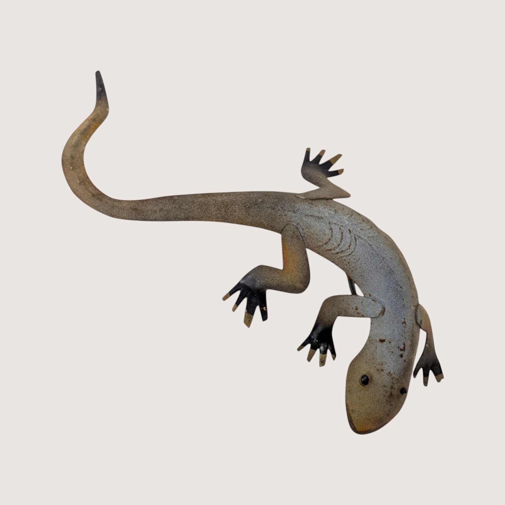 1990s Metal Lizard Southwest Wall Hanging