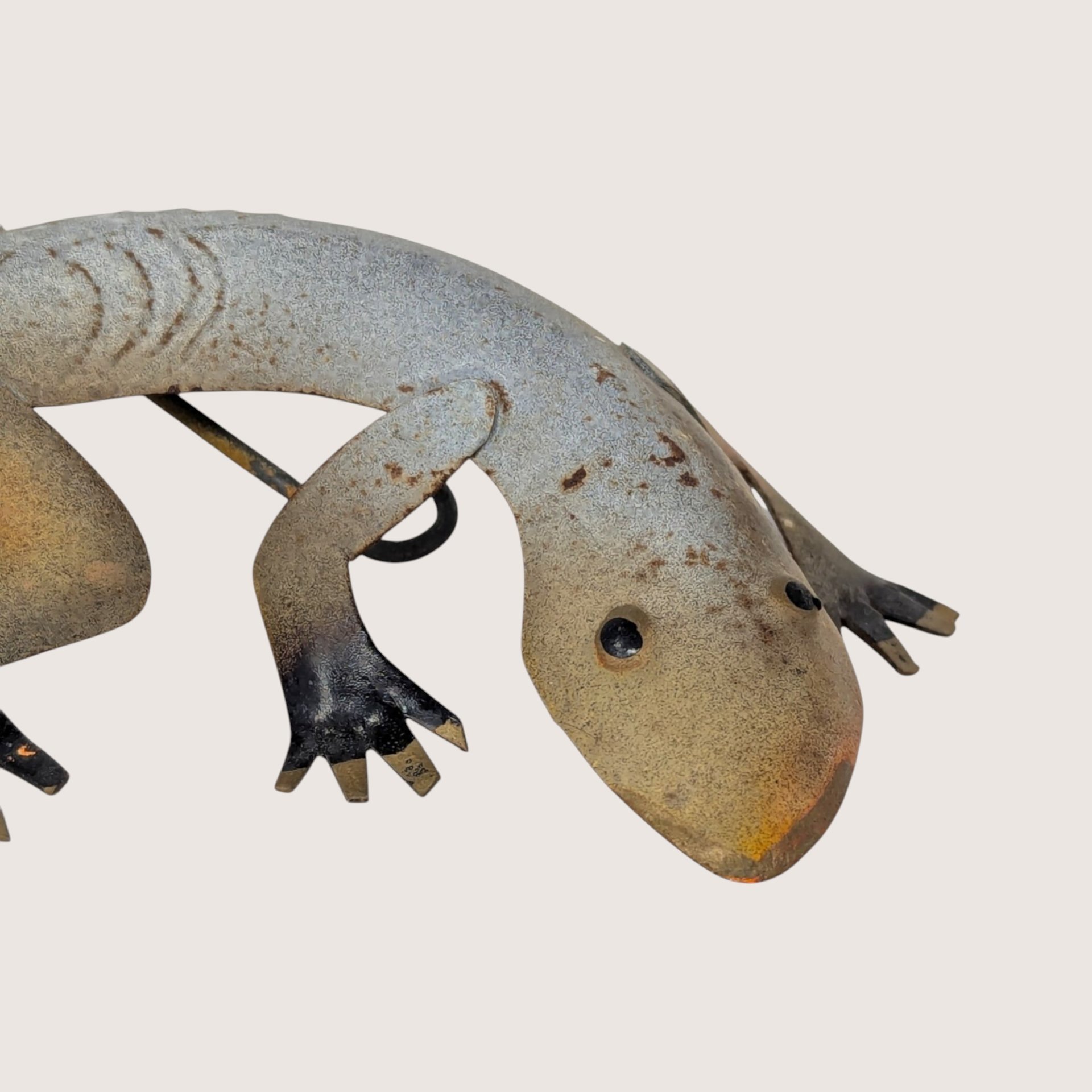 1990s Metal Lizard Southwest Wall Hanging