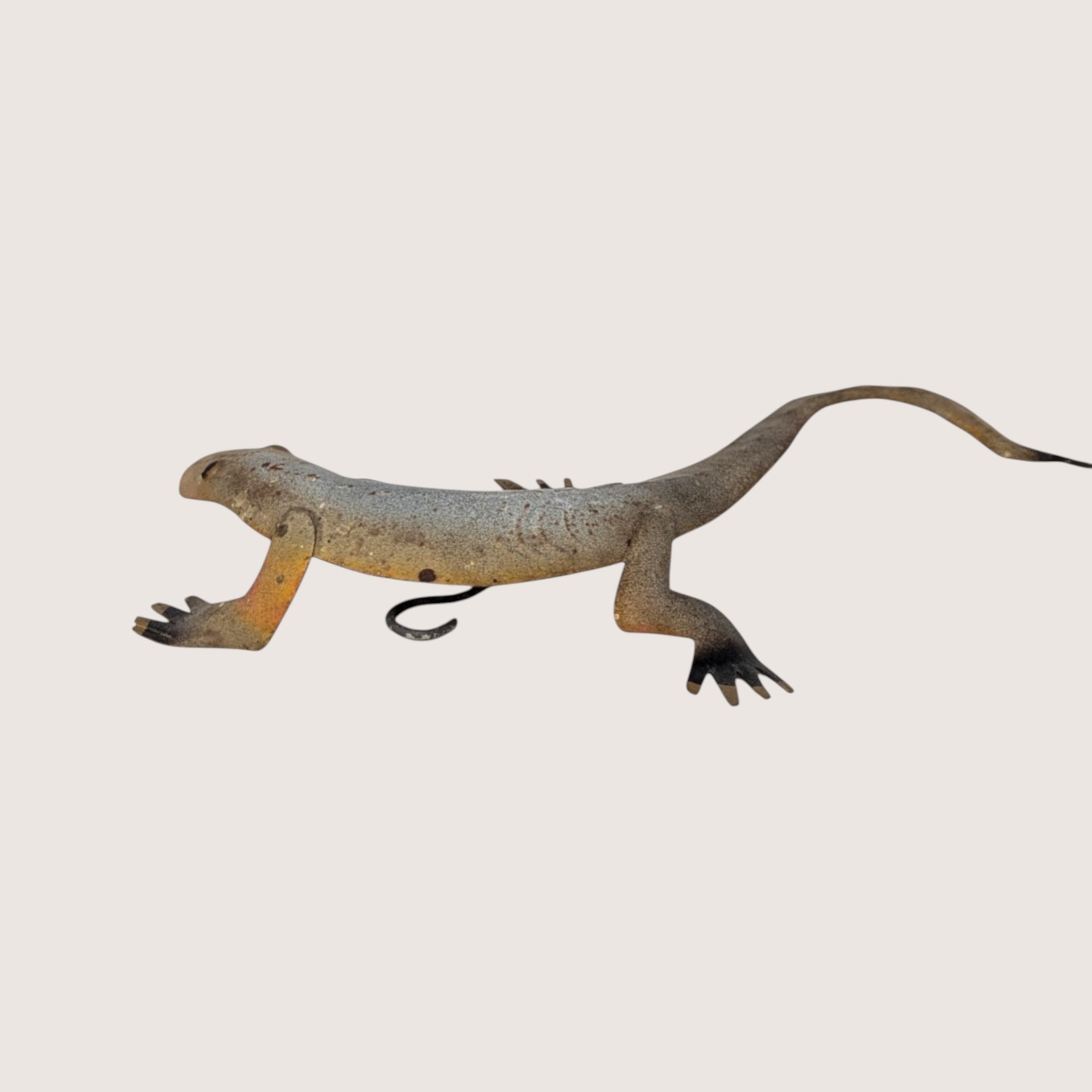 1990s Metal Lizard Southwest Wall Hanging