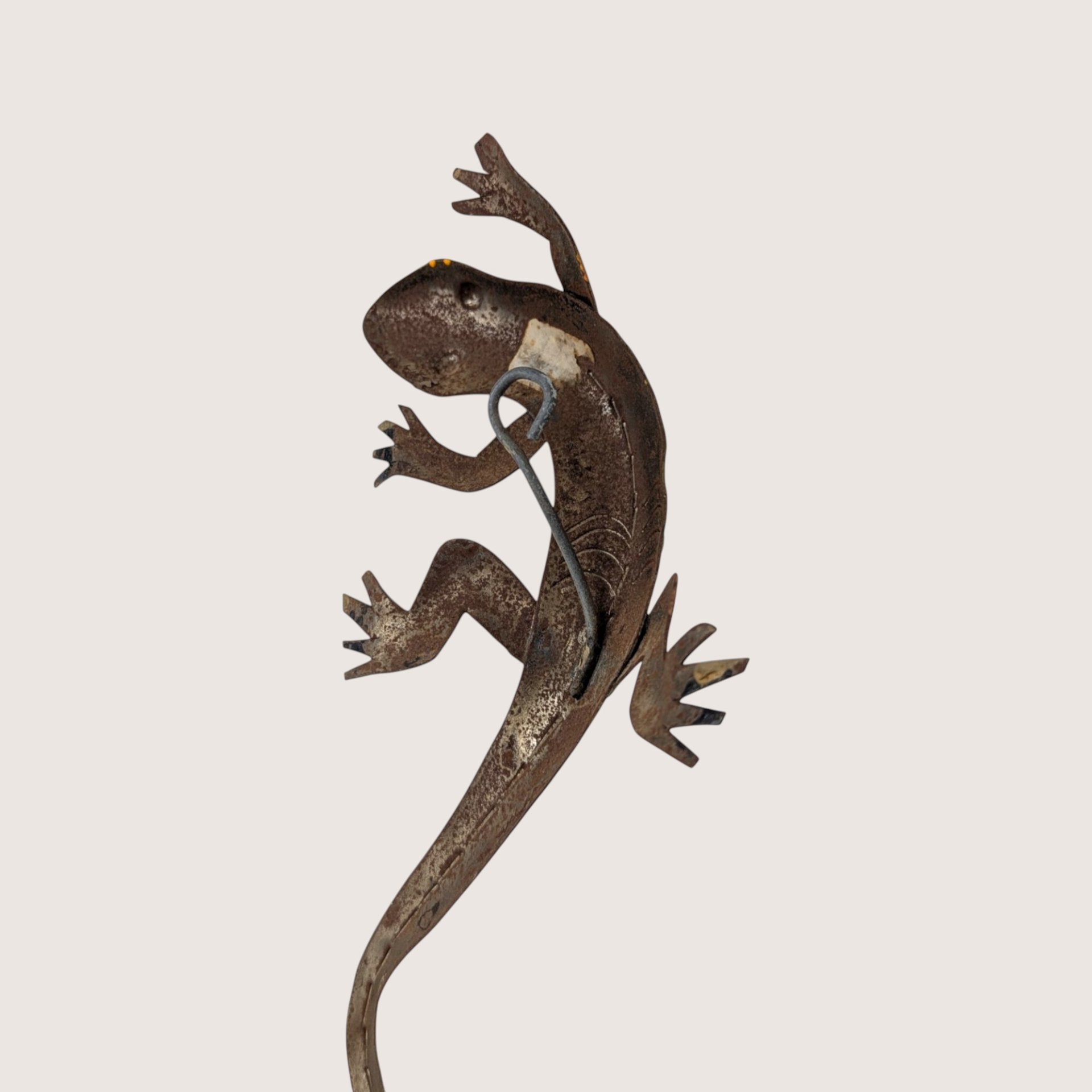 1990s Metal Lizard Southwest Wall Hanging