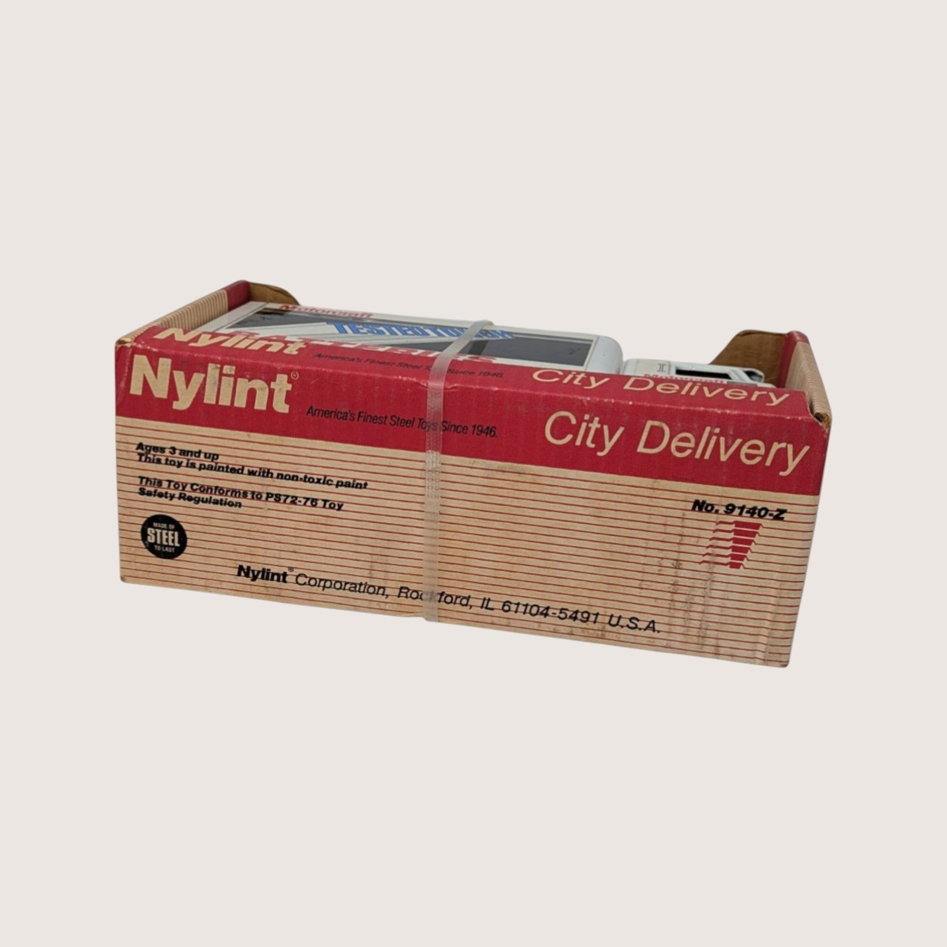 1980s Nylint Ford Motorcraft Batteries City Delivery Steel Box Truck