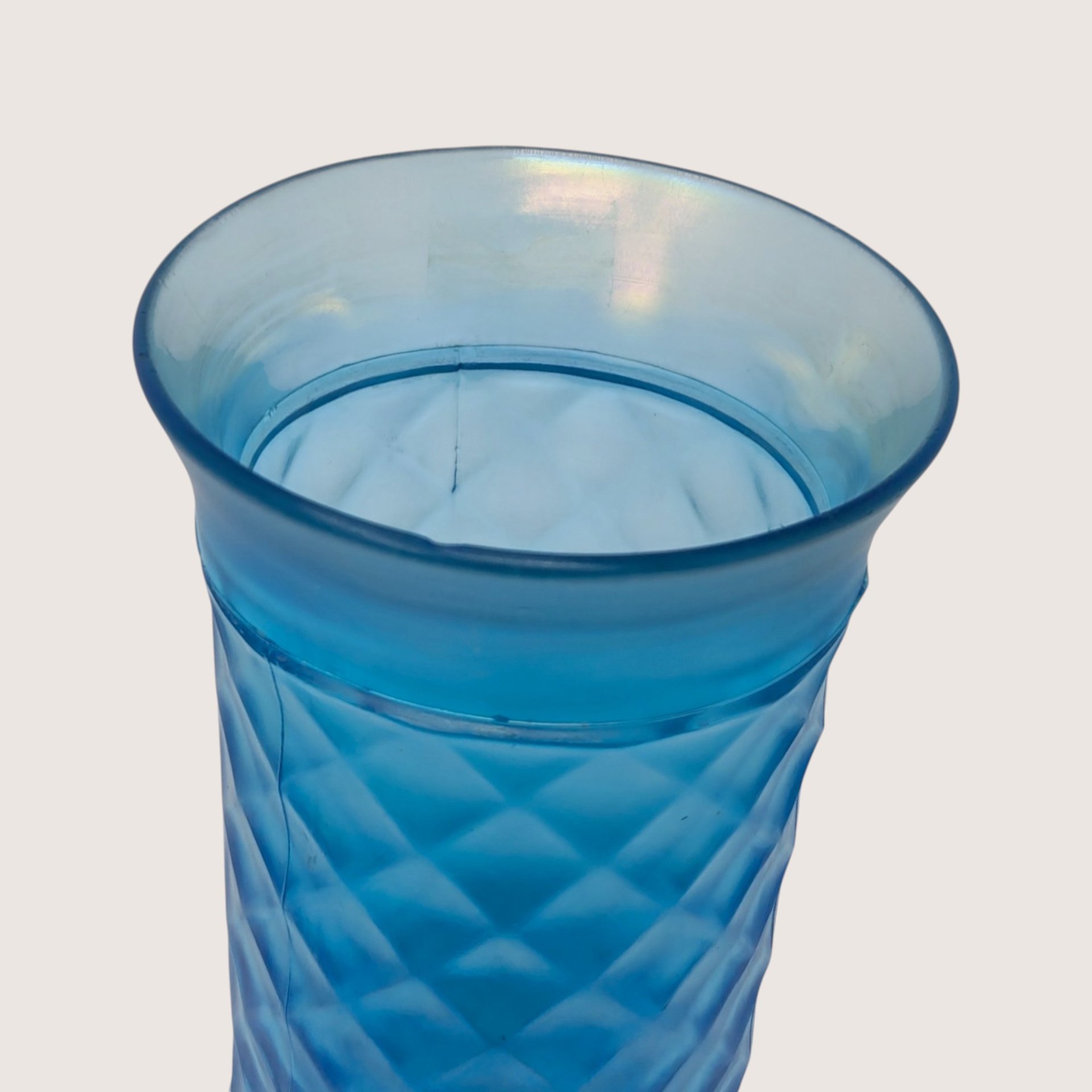 1920s Northwood Glass Celeste Blue Stretch Pitcher Tumbler Set