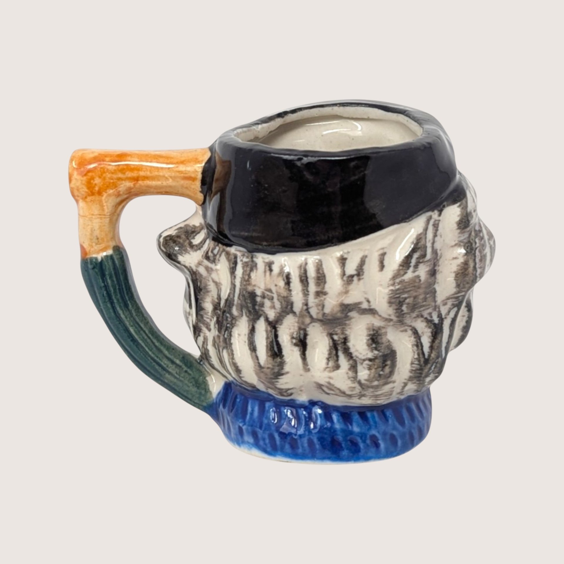 Vintage Ceramic Character Mug Winking Fisherman Figural Drinkware