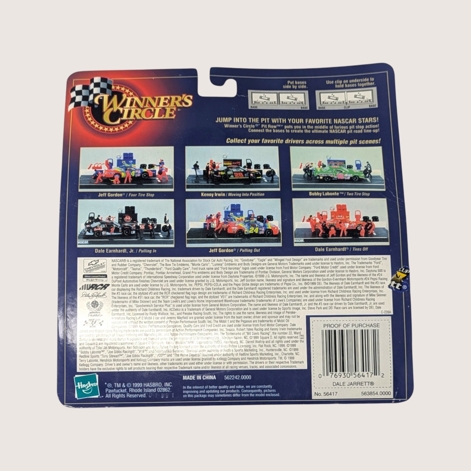 1990s Winners Circle Pit Row Dale Jarrett NASCAR Toy Sealed