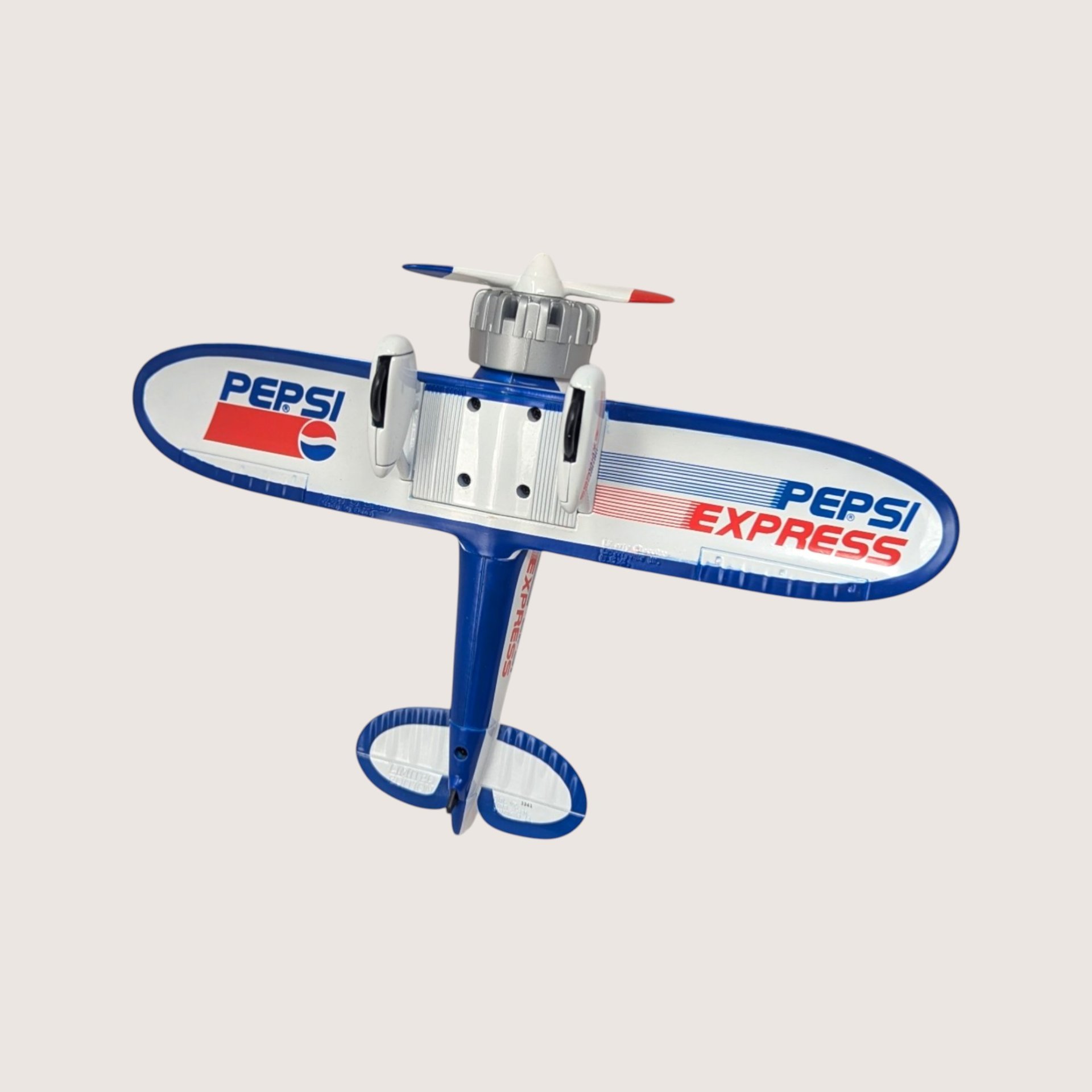 1990s Pepsi Express Travel Air Model R Airplane Die Cast Bank 