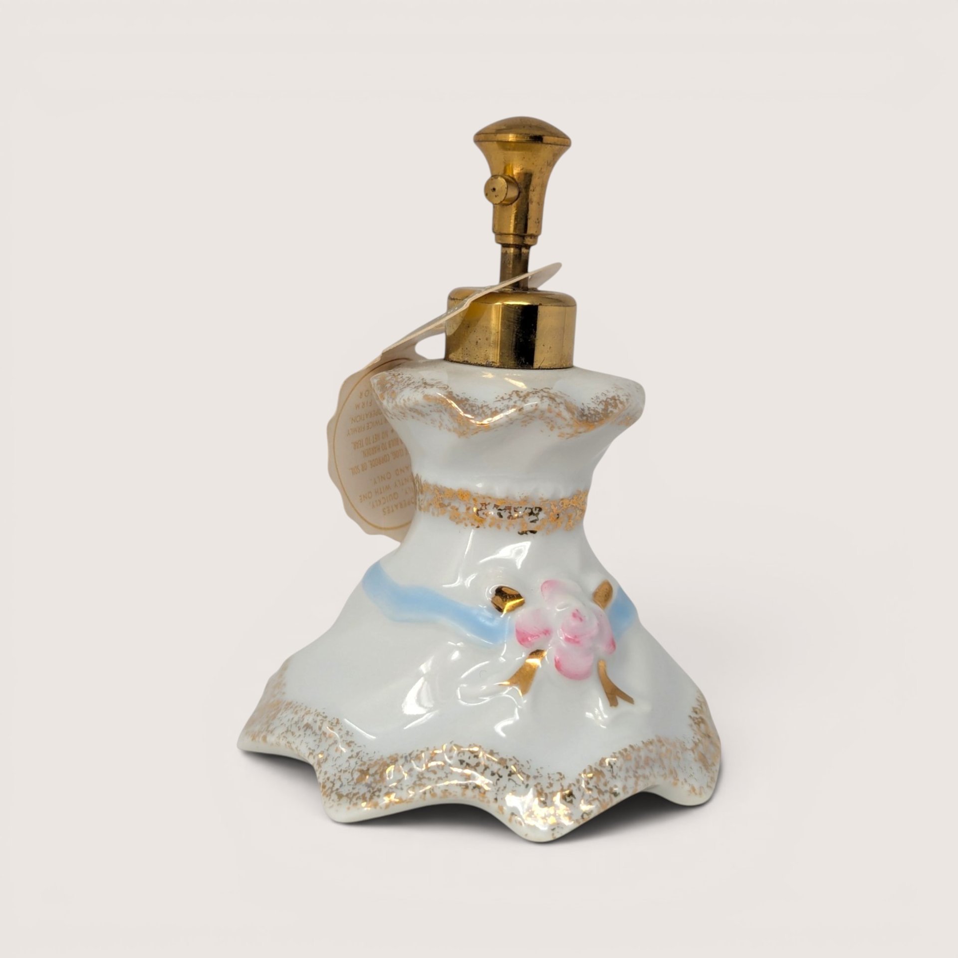 1950s Irice Presto Mist Porcelain Perfume Bottle Atomizer