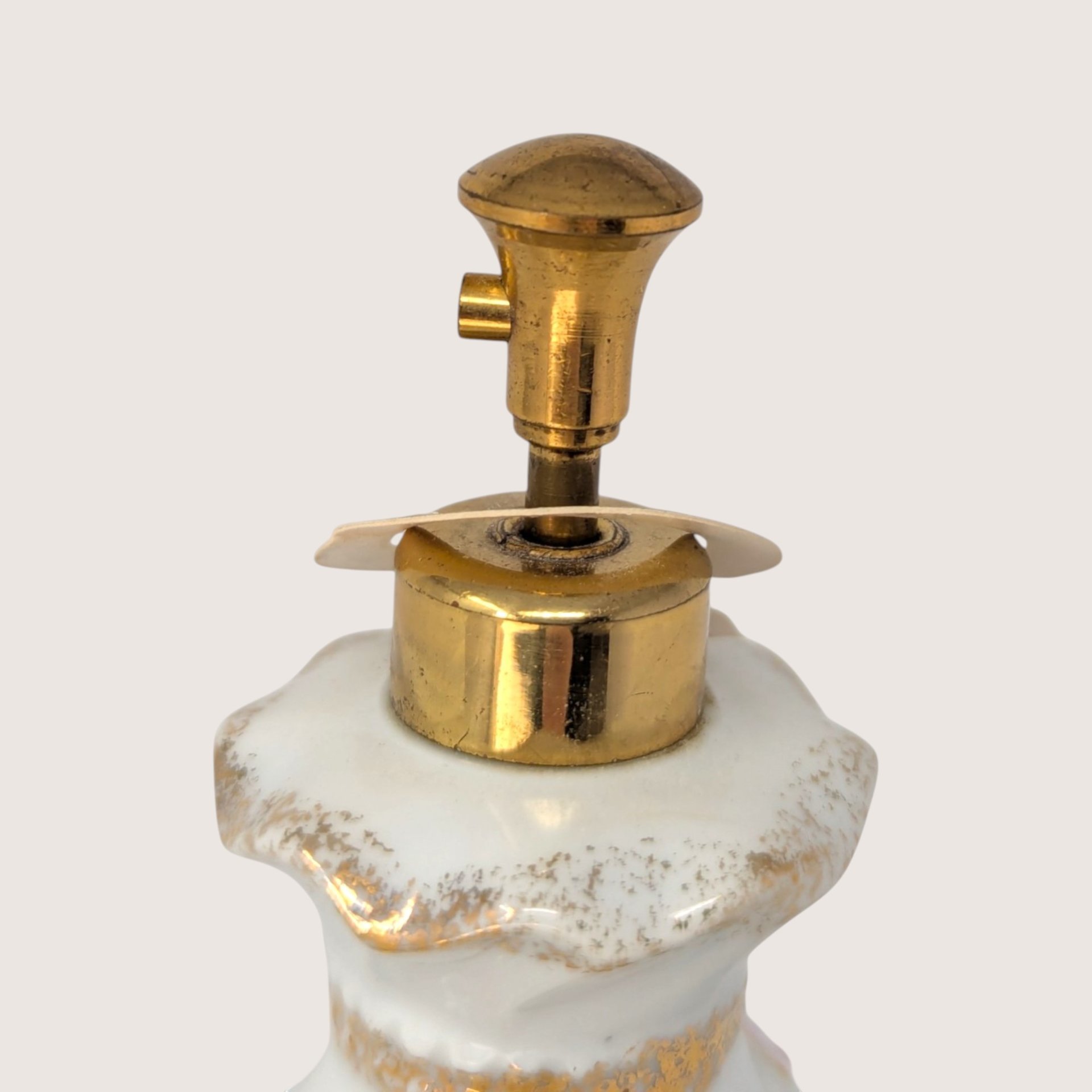 1950s Irice Presto Mist Porcelain Perfume Bottle Atomizer