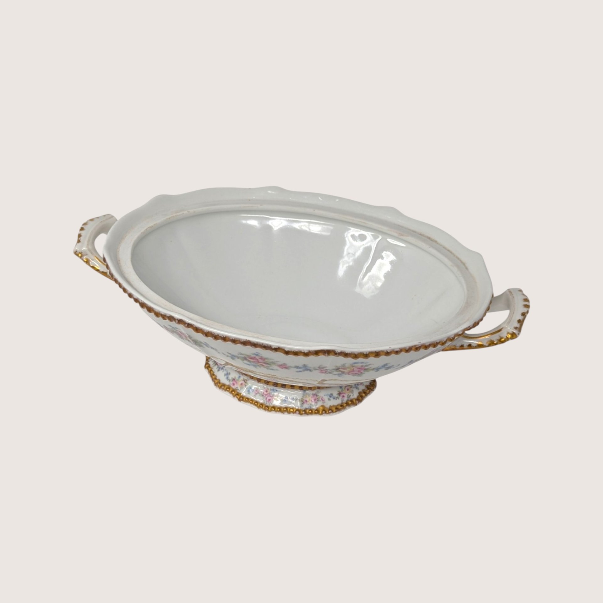 Early 1900s Higgins and Seiter Elite Works Limoges Covered Vegetable Bowl